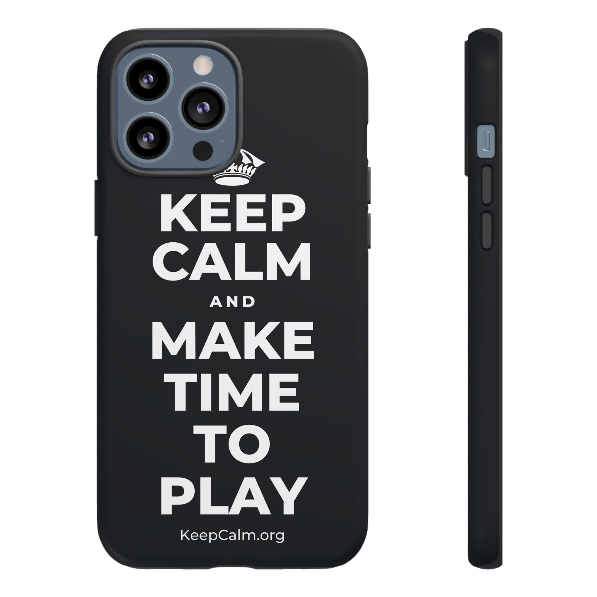 KEEP CALM AND MAKE TIME TO PLAY Phone Case (Dark)