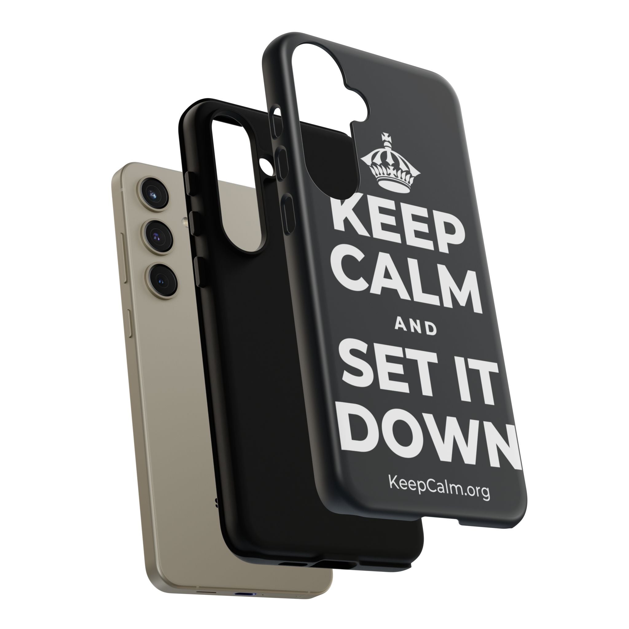 KEEP CALM AND SET IT DOWN Phone Case (Dark)