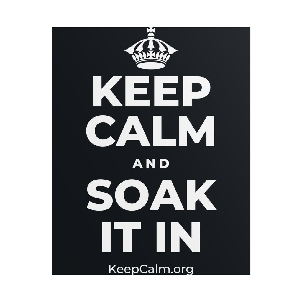 KEEP CALM AND SOAK IT IN Poster (Dark)