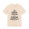 KEEP CALM AND GROW GENTLY T-Shirt (Soft Cream–Heather Mauve)