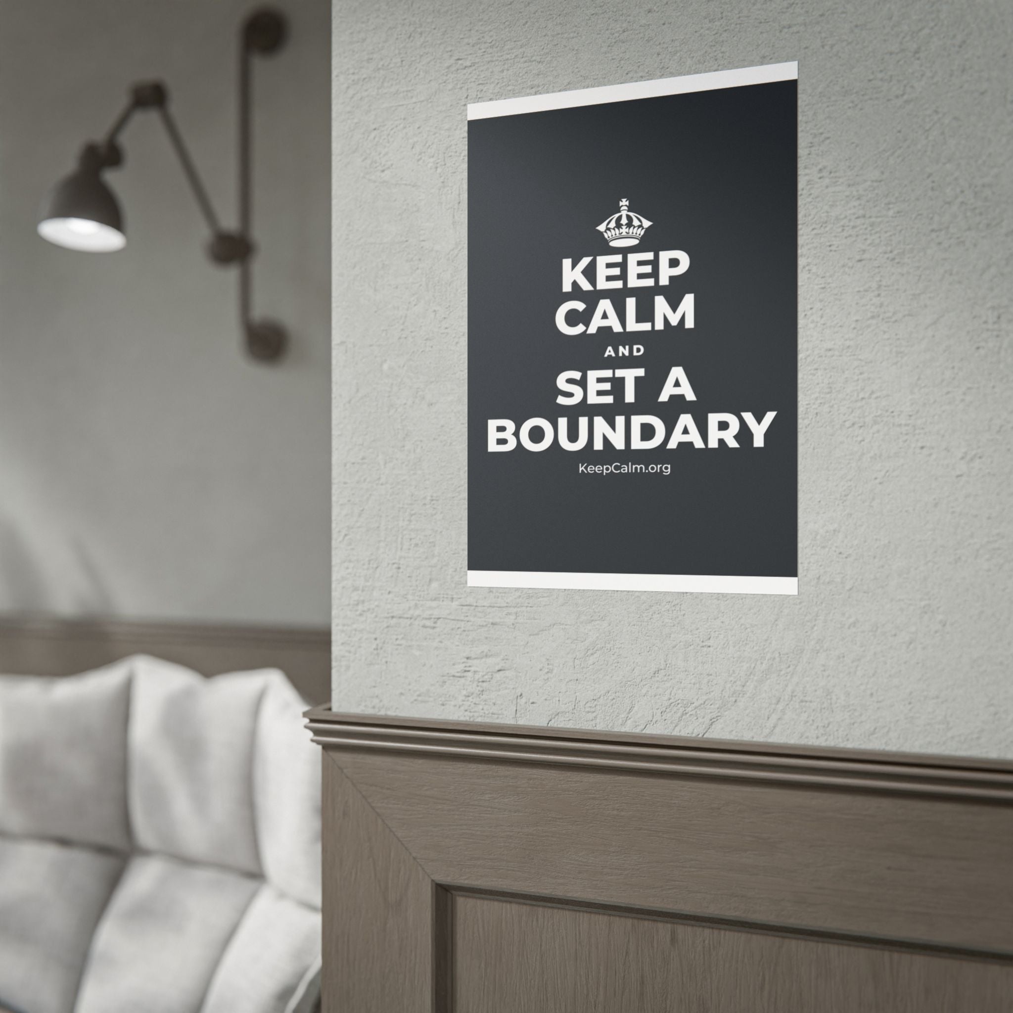 KEEP CALM AND SET A BOUNDARY Poster (Dark)