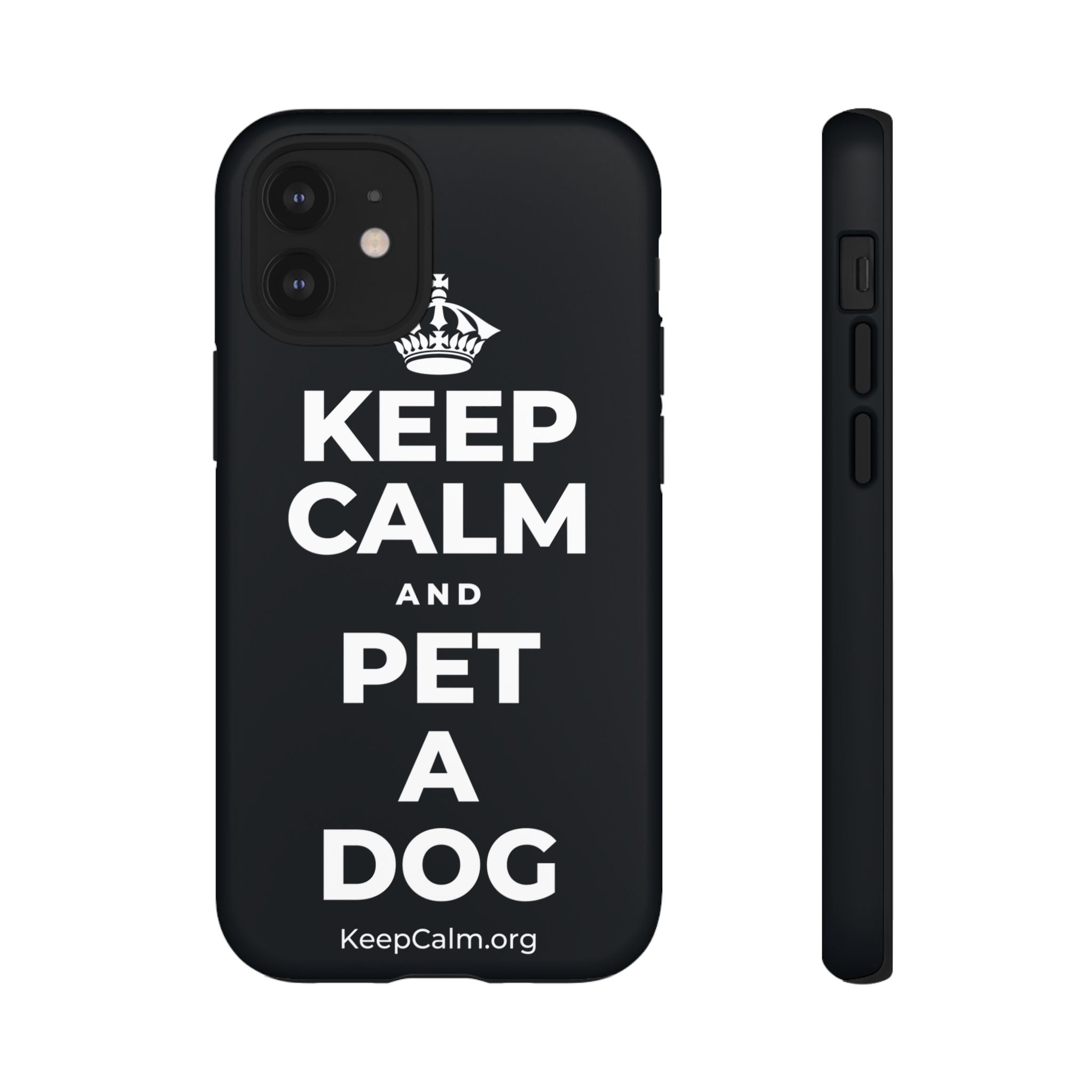 KEEP CALM AND PET A DOG Phone Case (Dark)