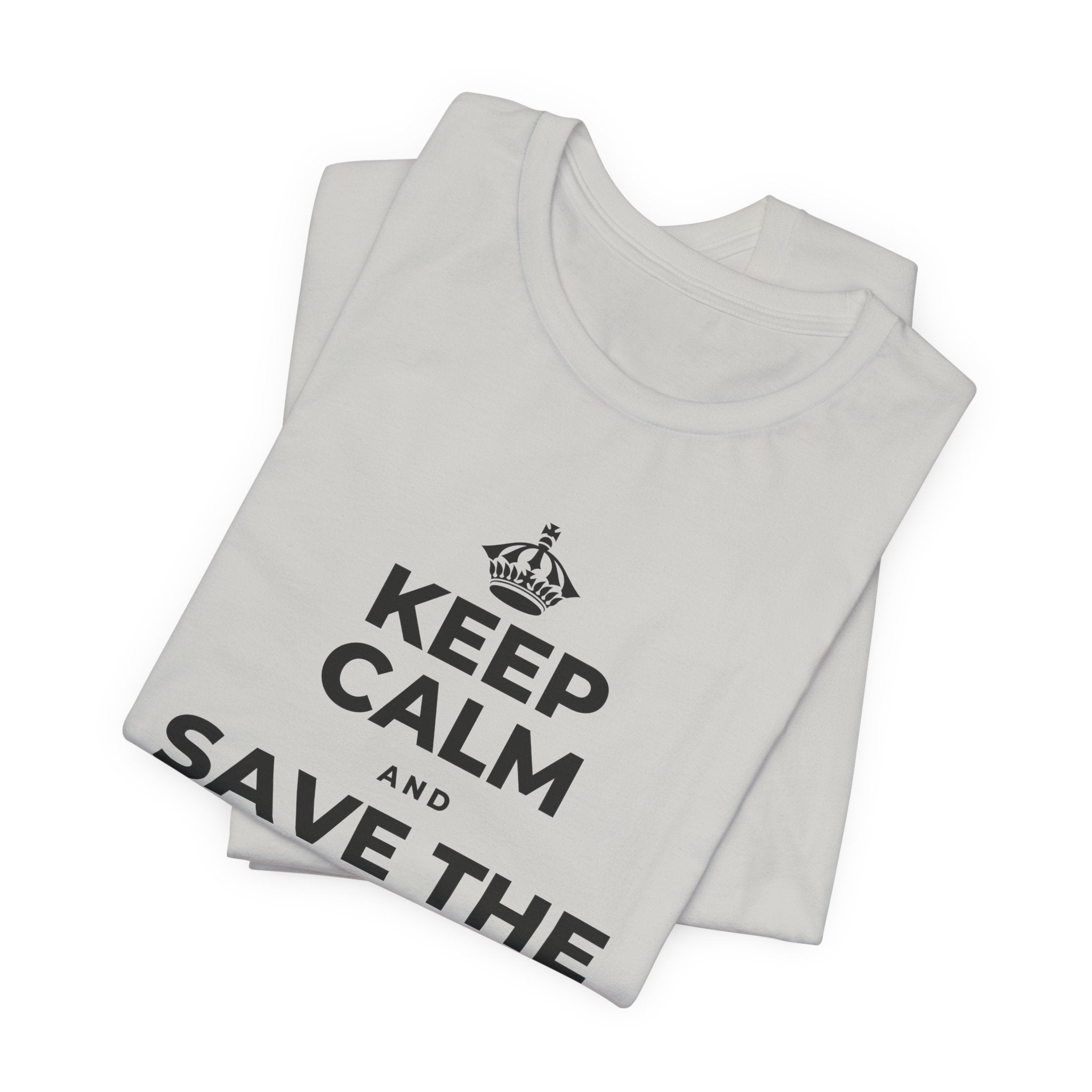 KEEP CALM AND SAVE THE DRAMA FOR YOUR 🦙 T-Shirt (Baby Blue–Silver)