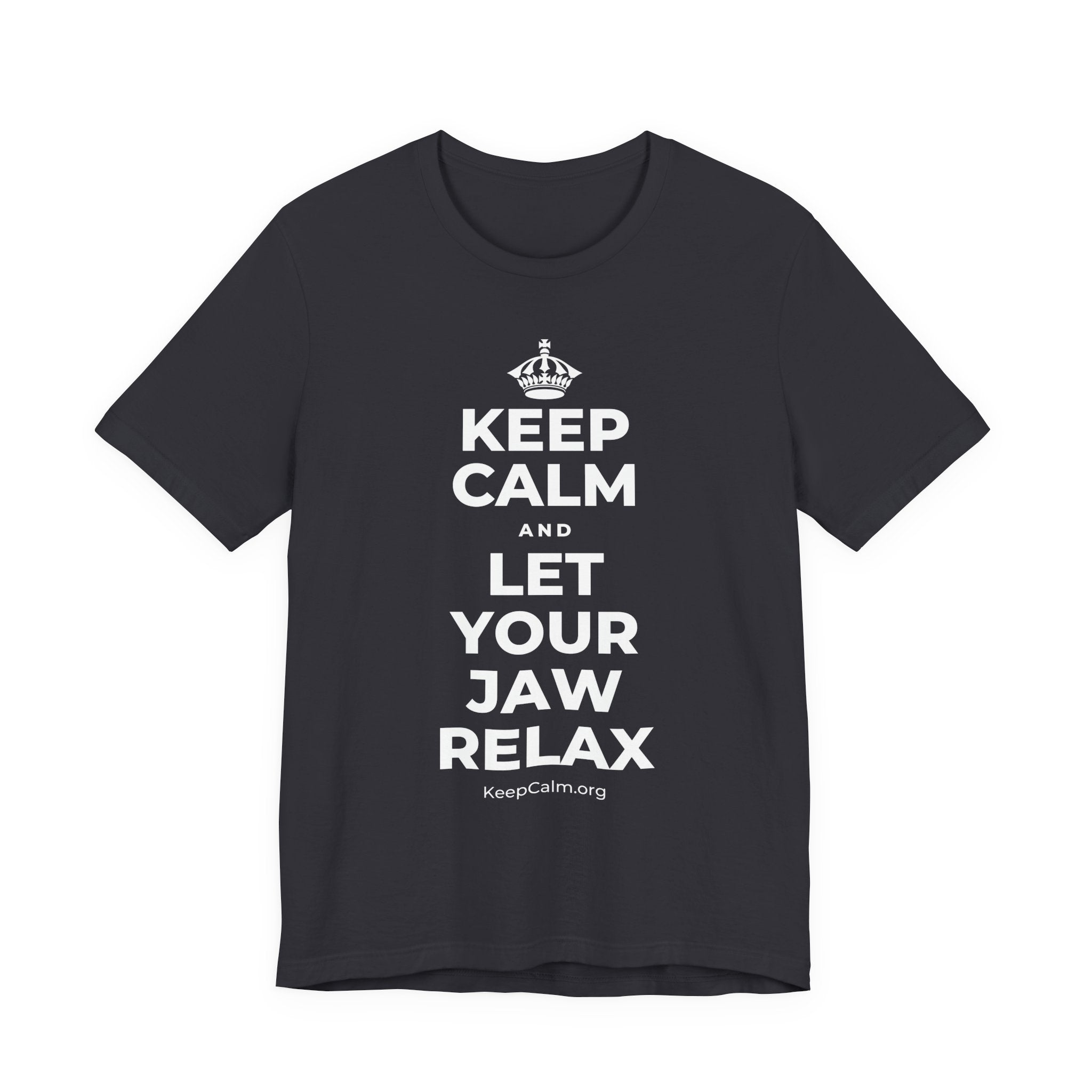 KEEP CALM AND LET YOUR JAW RELAX T-Shirt (Baby Blue–Silver)