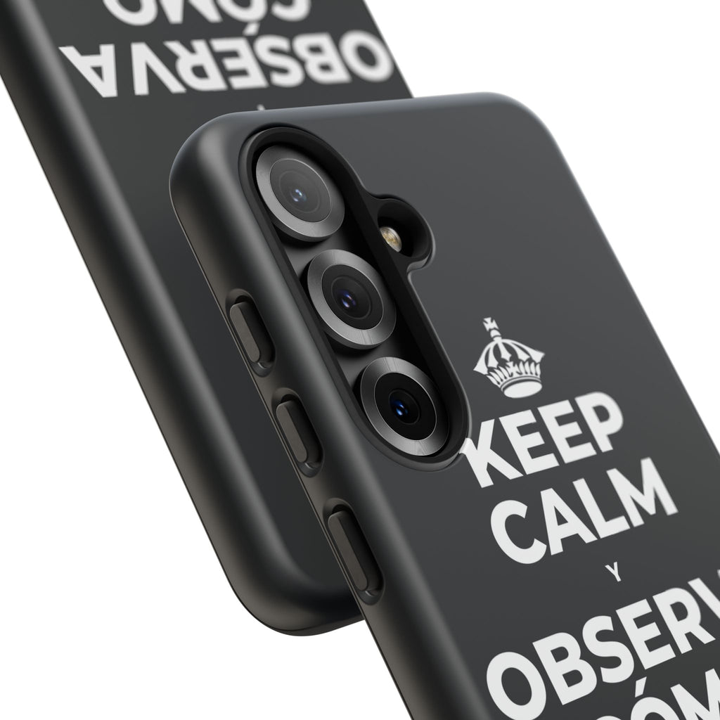 KEEP CALM Y OBSERVA CÓMO TODO FLORECE Phone Case (Dark)