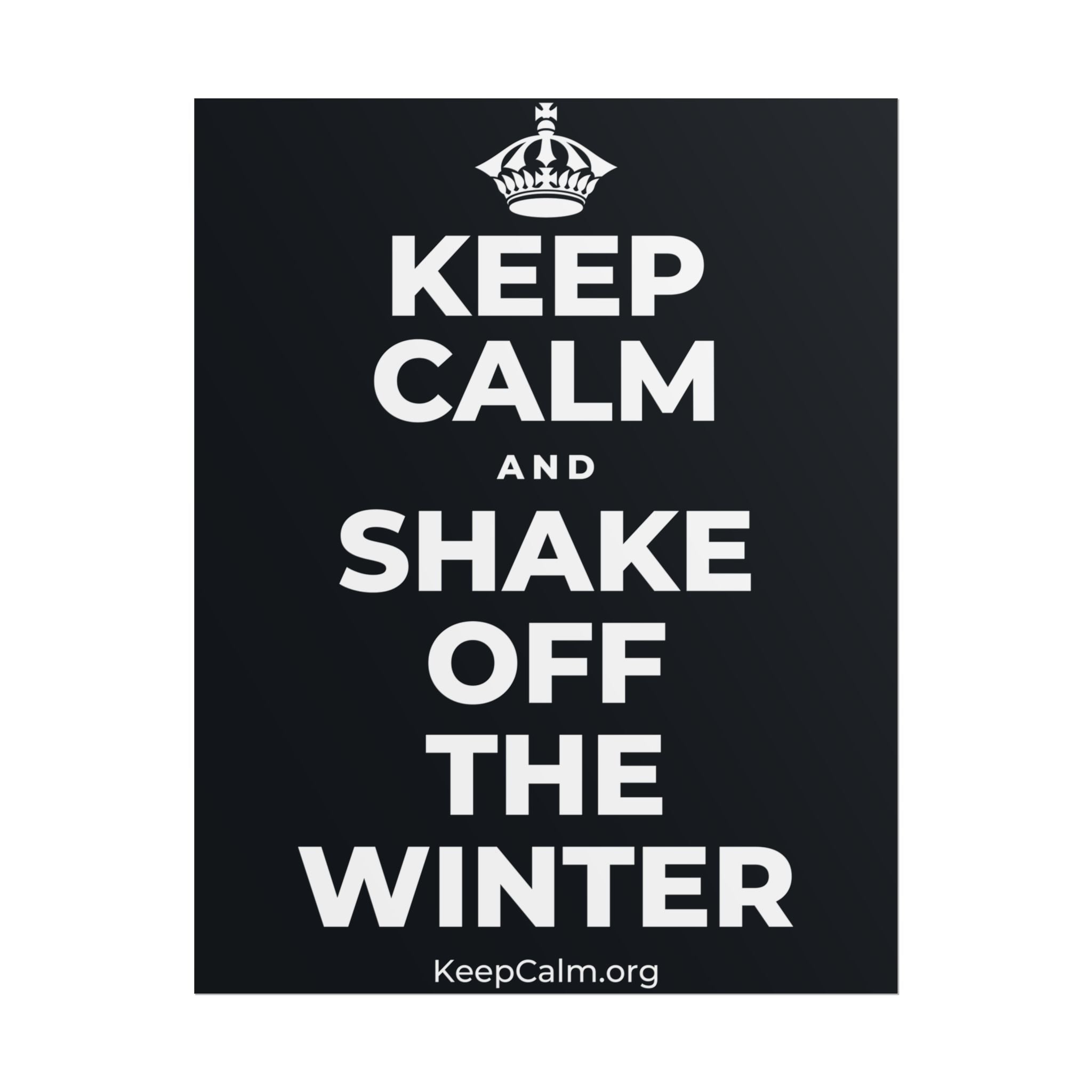 KEEP CALM AND SHAKE OFF THE WINTER Poster (Dark)