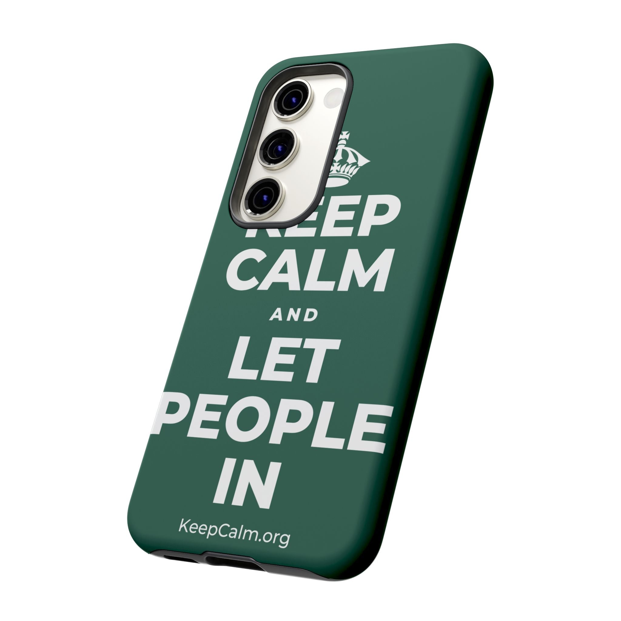 KEEP CALM AND LET PEOPLE IN Phone Case