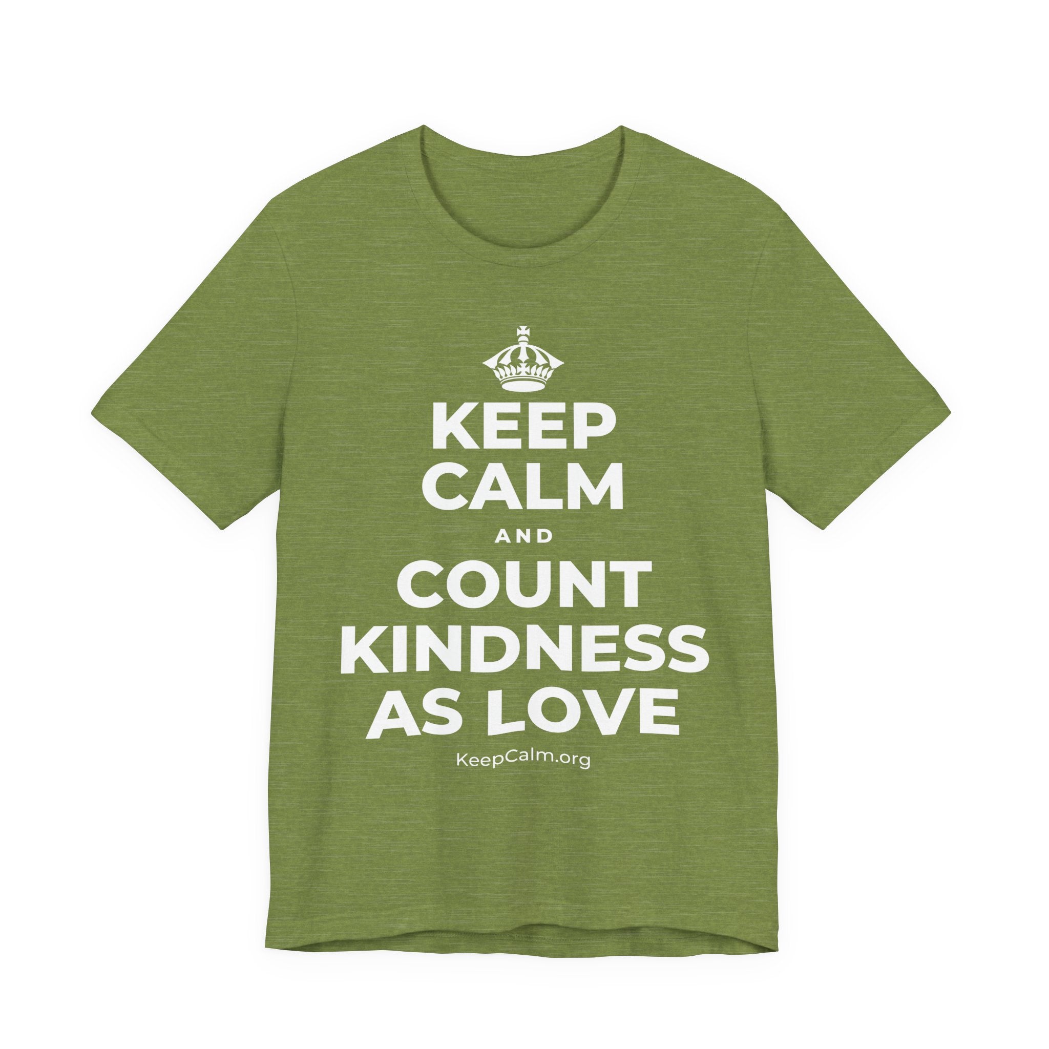 KEEP CALM AND COUNT KINDNESS AS LOVE T-Shirt (Baby Blue–Silver)