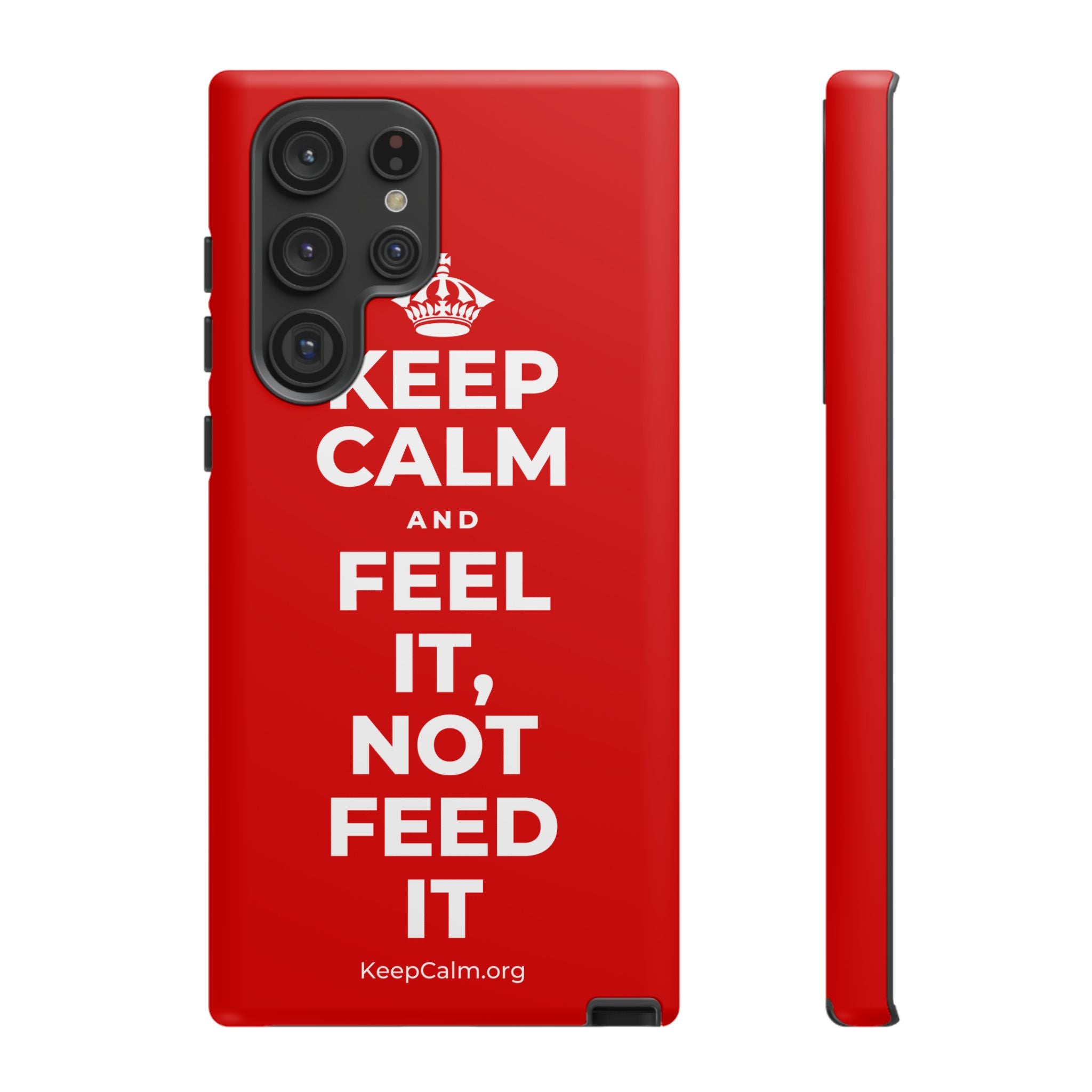 KEEP CALM AND FEEL IT, NOT FEED IT Phone Case