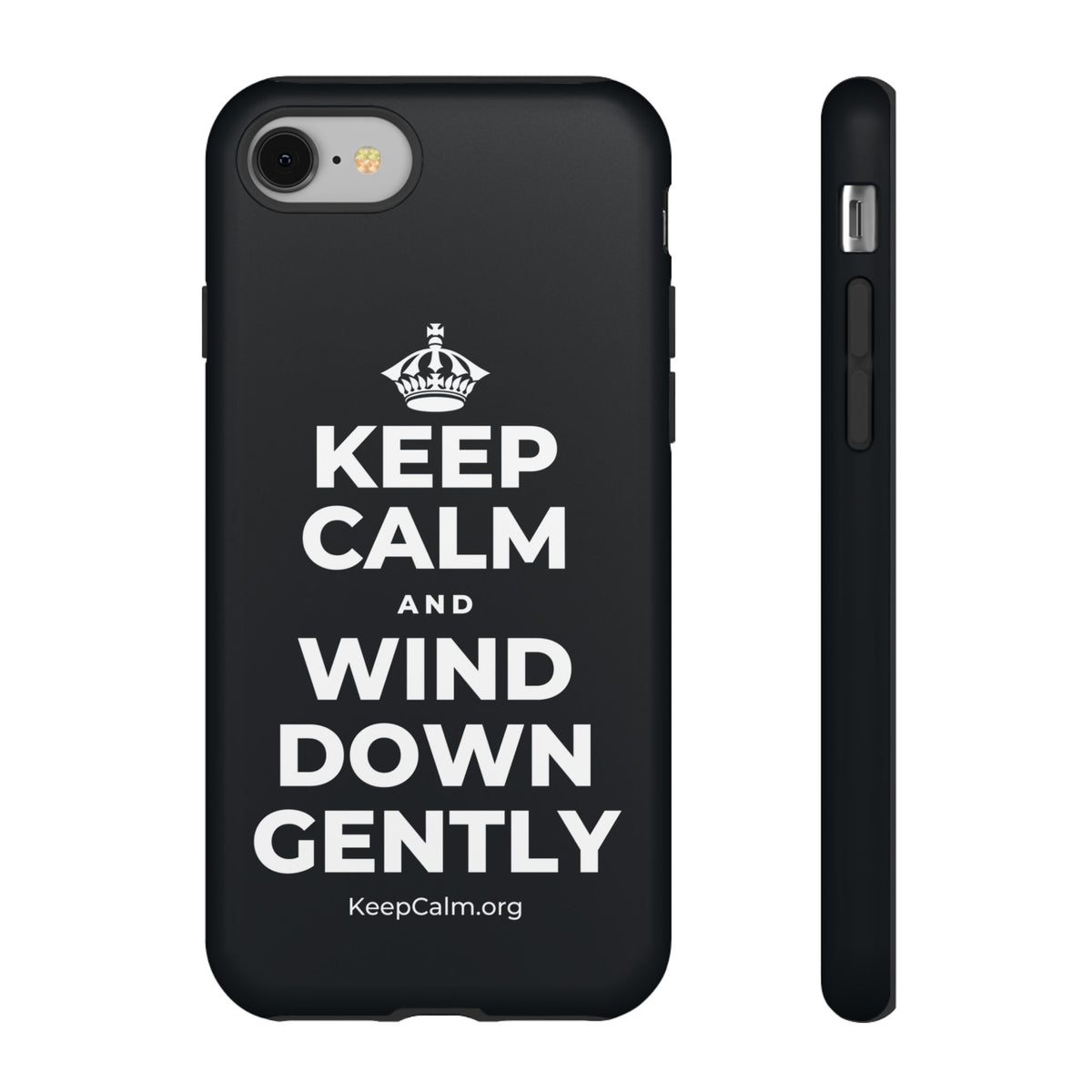 KEEP CALM AND WIND DOWN GENTLY Phone Case (Dark)