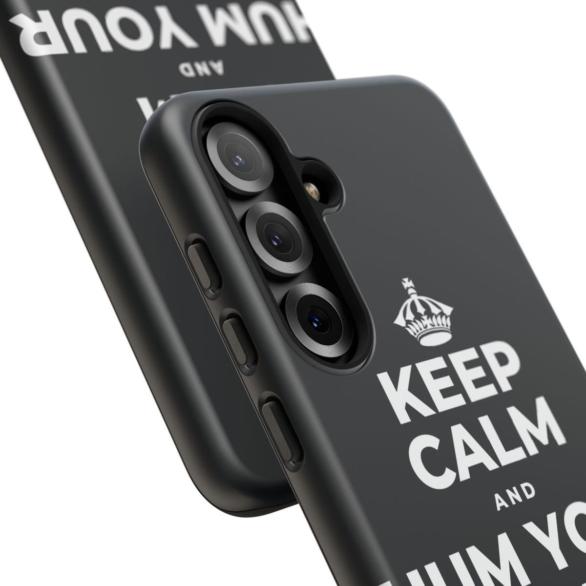 KEEP CALM AND HUM YOUR FAVORITE TUNE Phone Case (Dark)