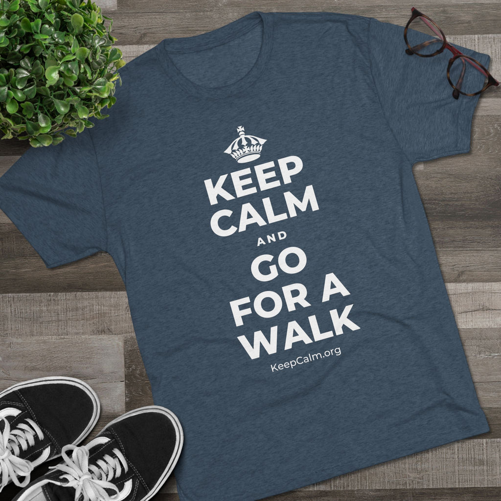 KEEP CALM AND GO FOR A WALK Tri-Blend Tee