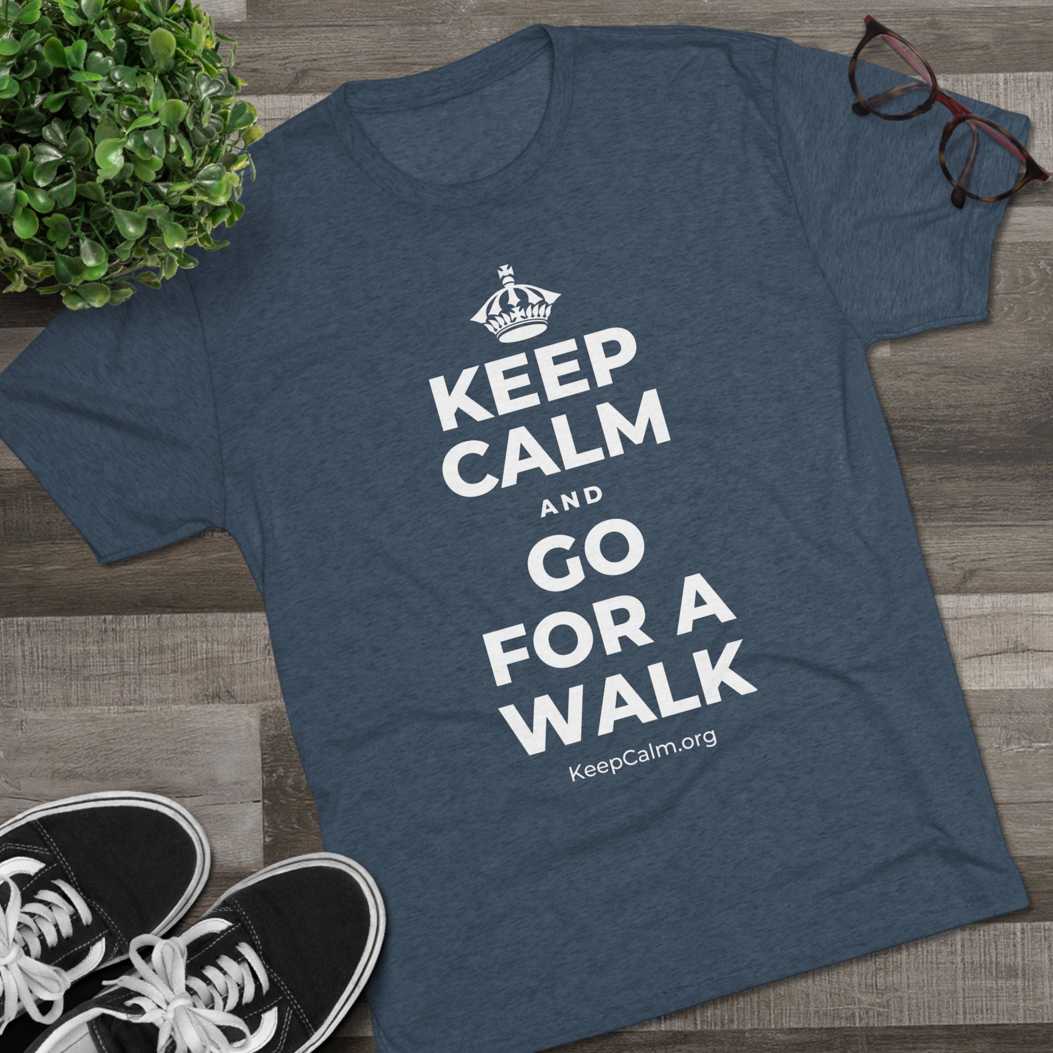 KEEP CALM AND GO FOR A WALK Tri-Blend Tee
