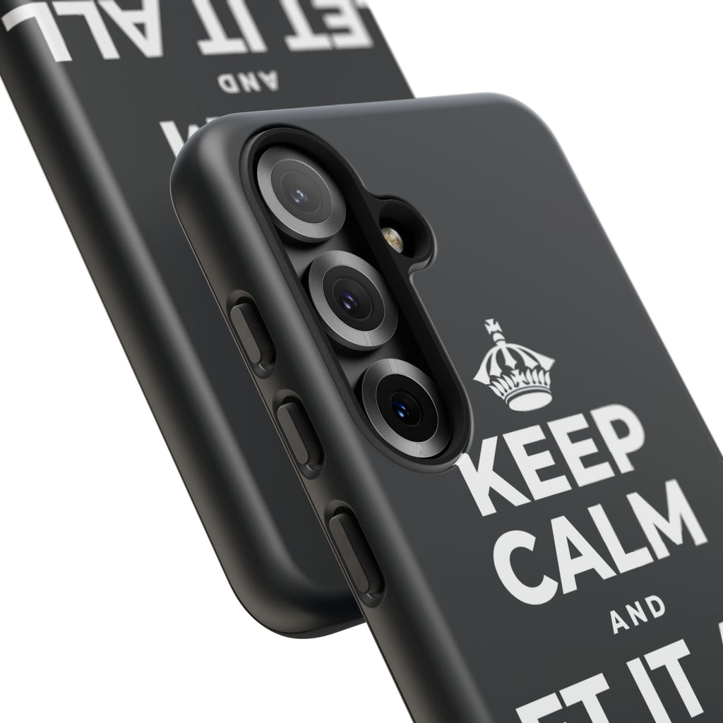 KEEP CALM AND LET IT ALL FALL AWAY Phone Case (Dark)