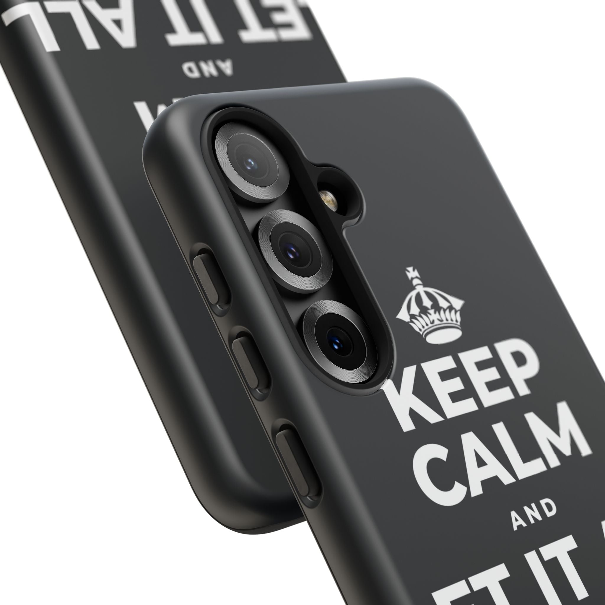 KEEP CALM AND LET IT ALL FALL AWAY Phone Case (Dark)
