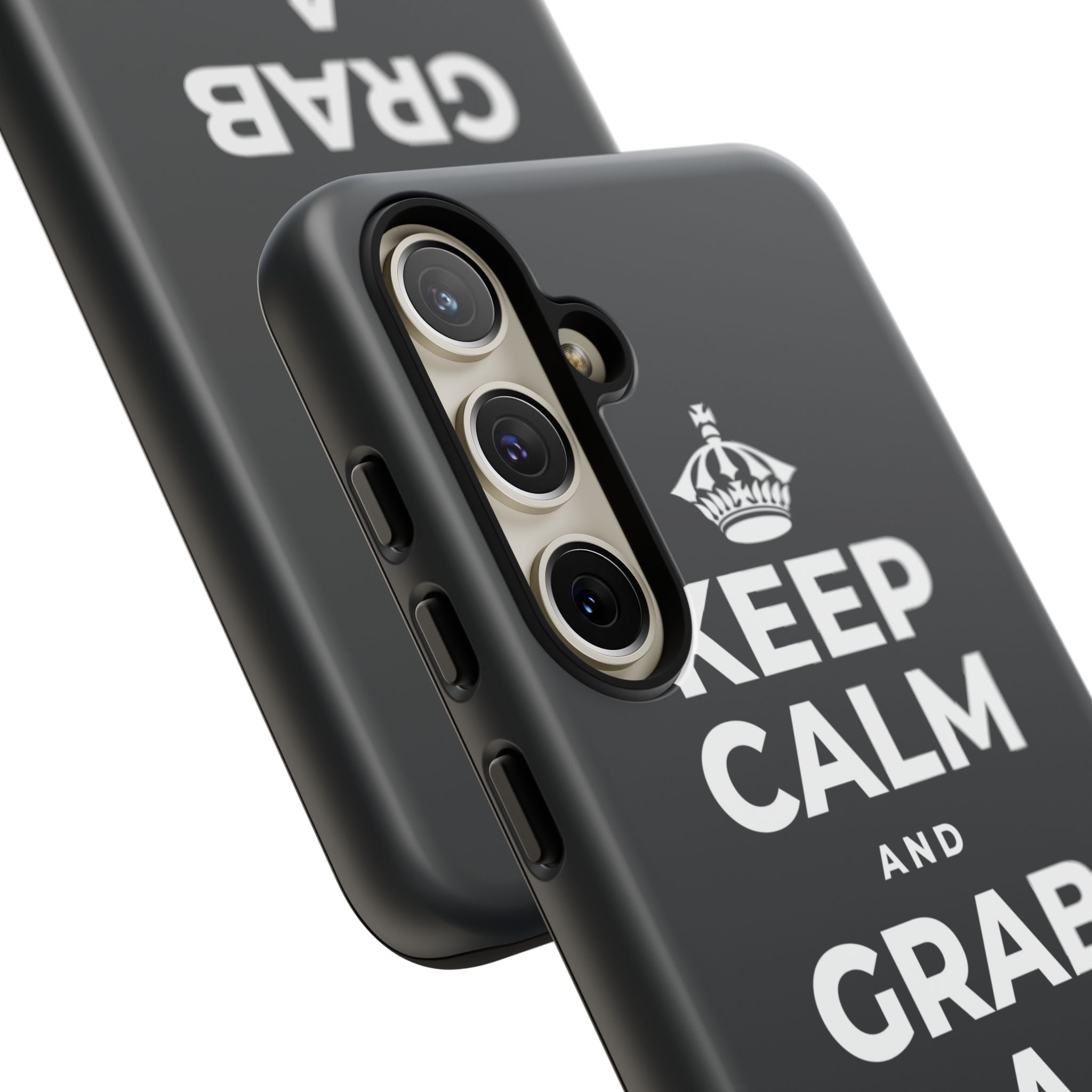 KEEP CALM AND GRAB A WARM DRINK Phone Case (Dark)