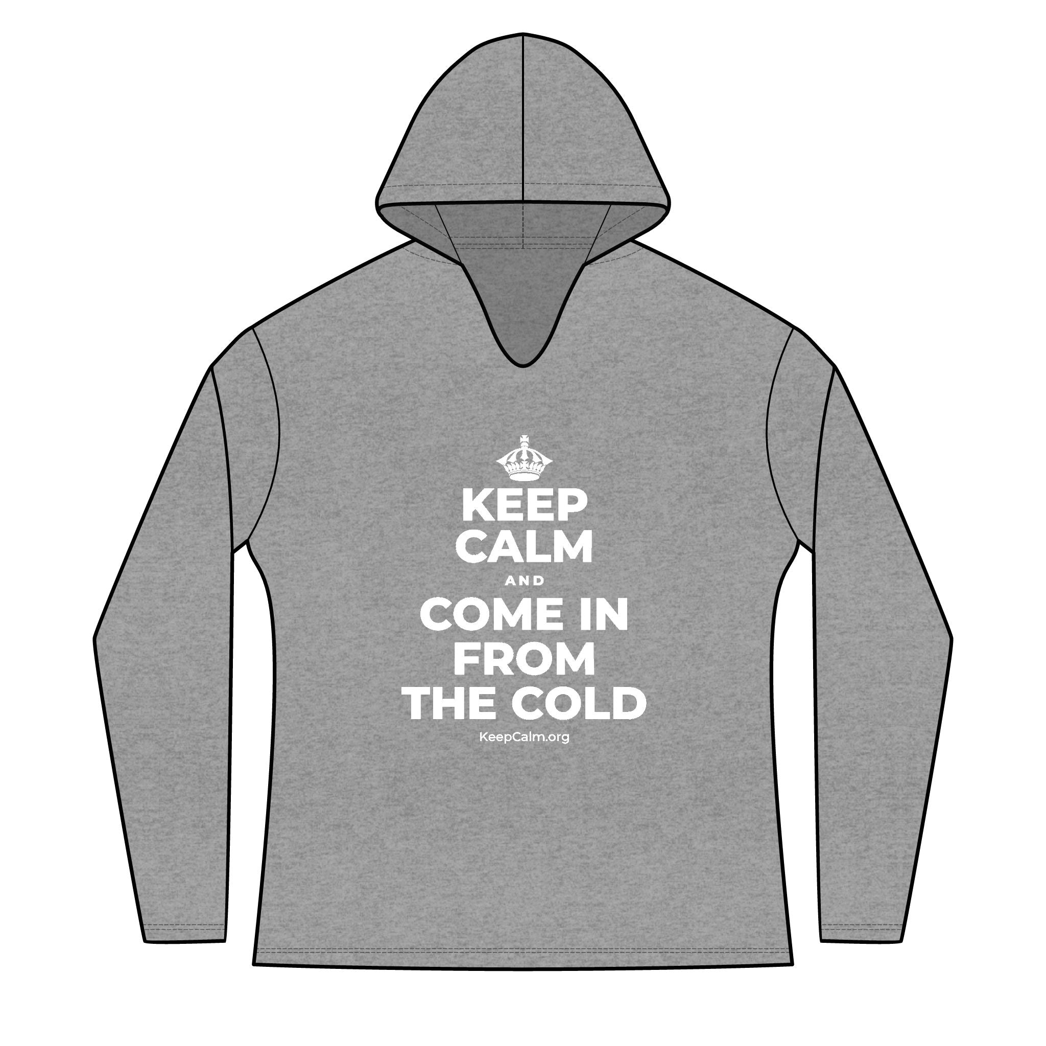 KEEP CALM AND COME IN FROM THE COLD Women's Long Sleeve Hoodie