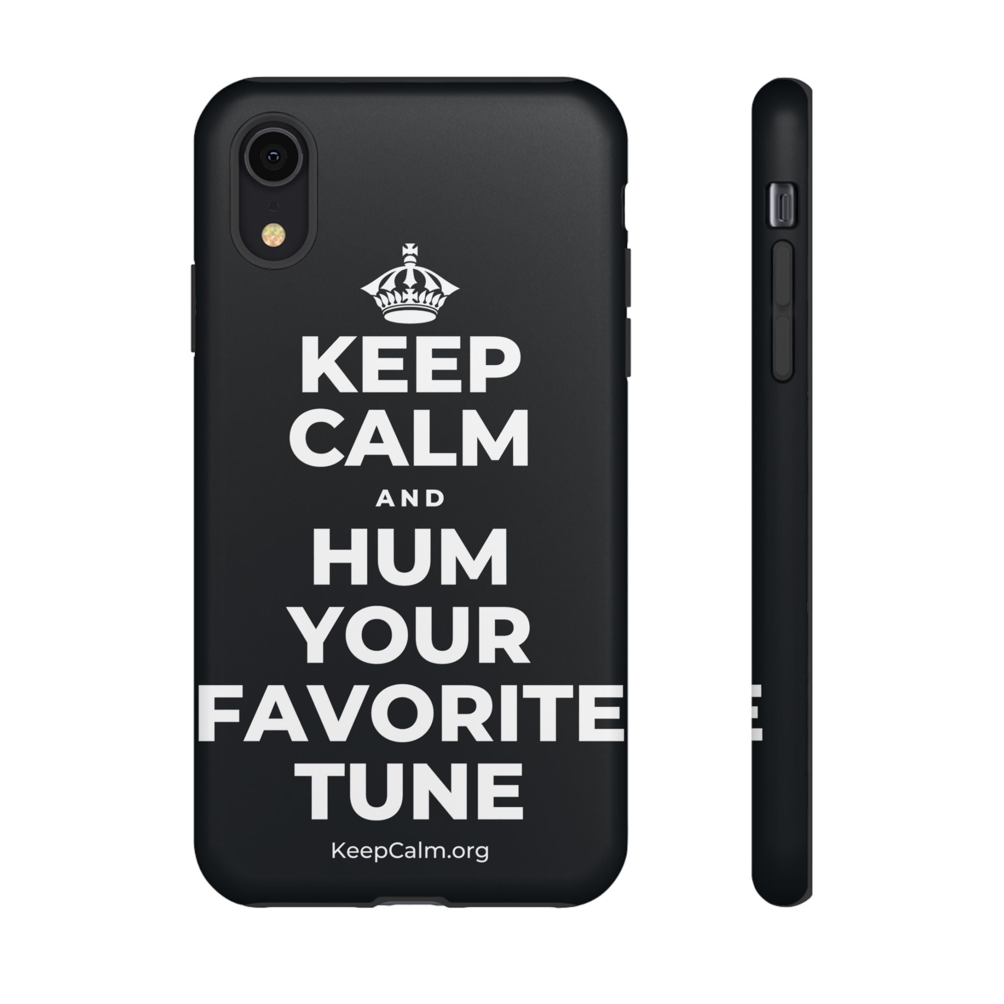 KEEP CALM AND HUM YOUR FAVORITE TUNE Phone Case (Dark)
