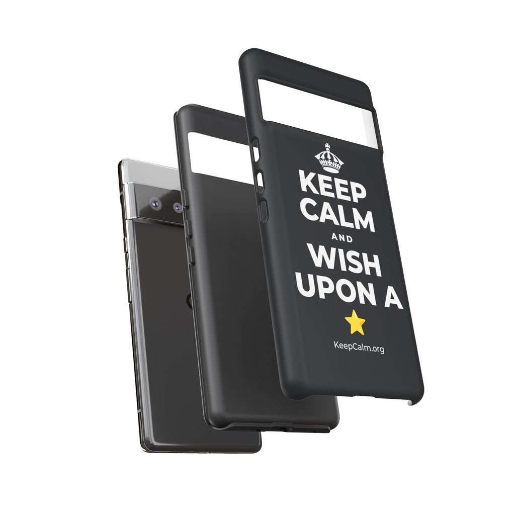 KEEP CALM AND WISH UPON A ⭐ Phone Case (Dark)