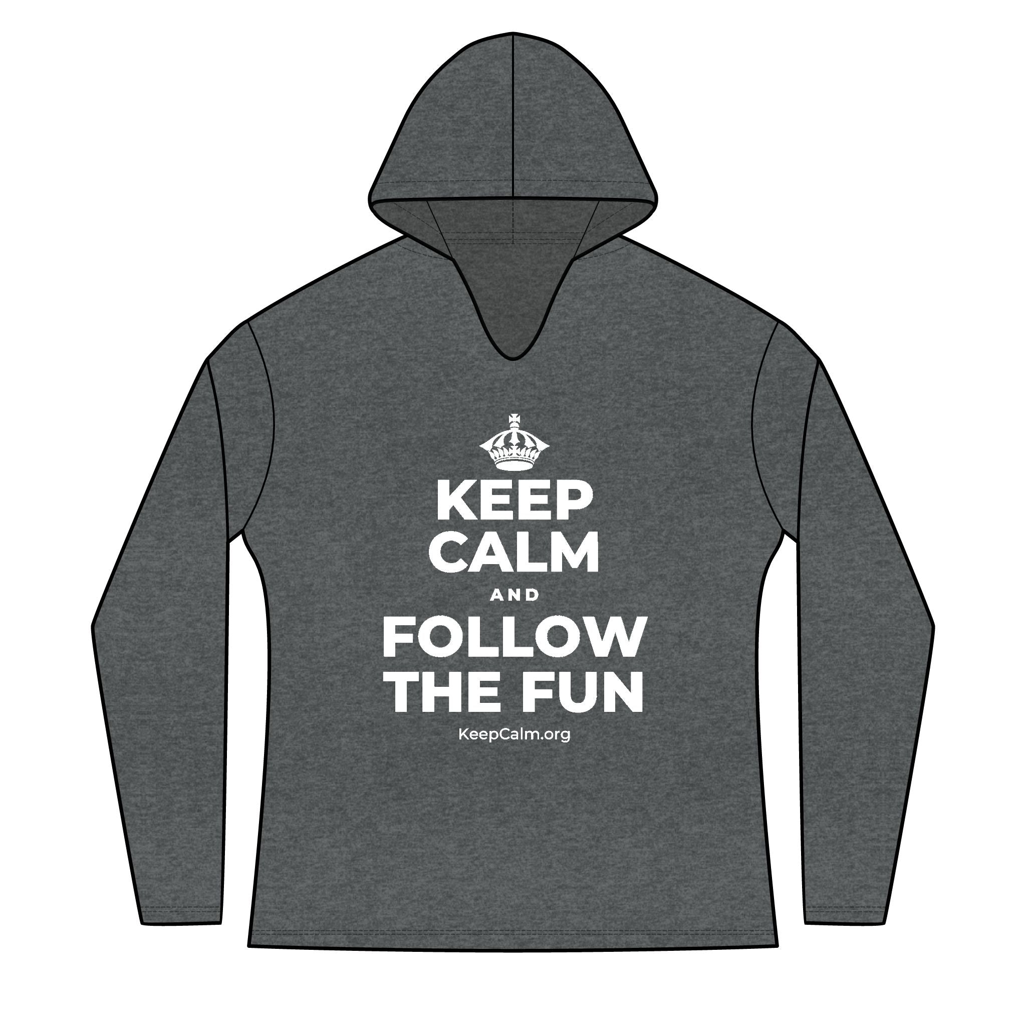 KEEP CALM AND FOLLOW THE FUN Women's Long Sleeve Hoodie