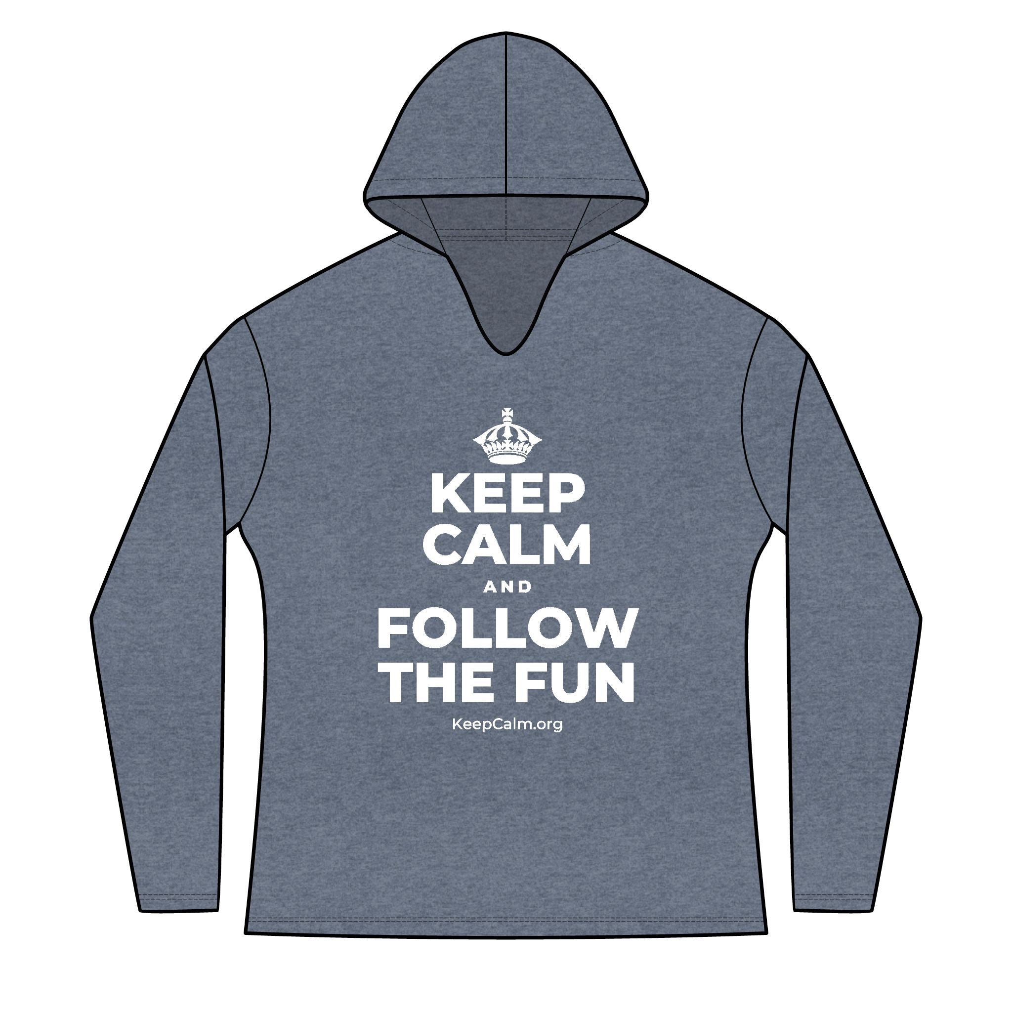 KEEP CALM AND FOLLOW THE FUN Women's Long Sleeve Hoodie