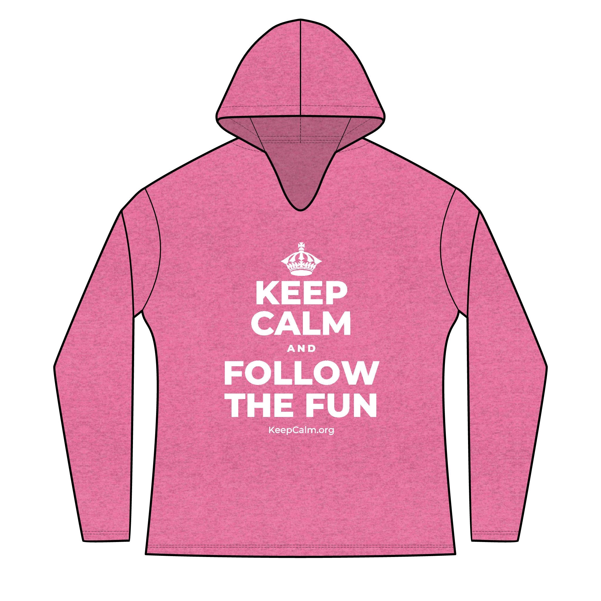 KEEP CALM AND FOLLOW THE FUN Women's Long Sleeve Hoodie