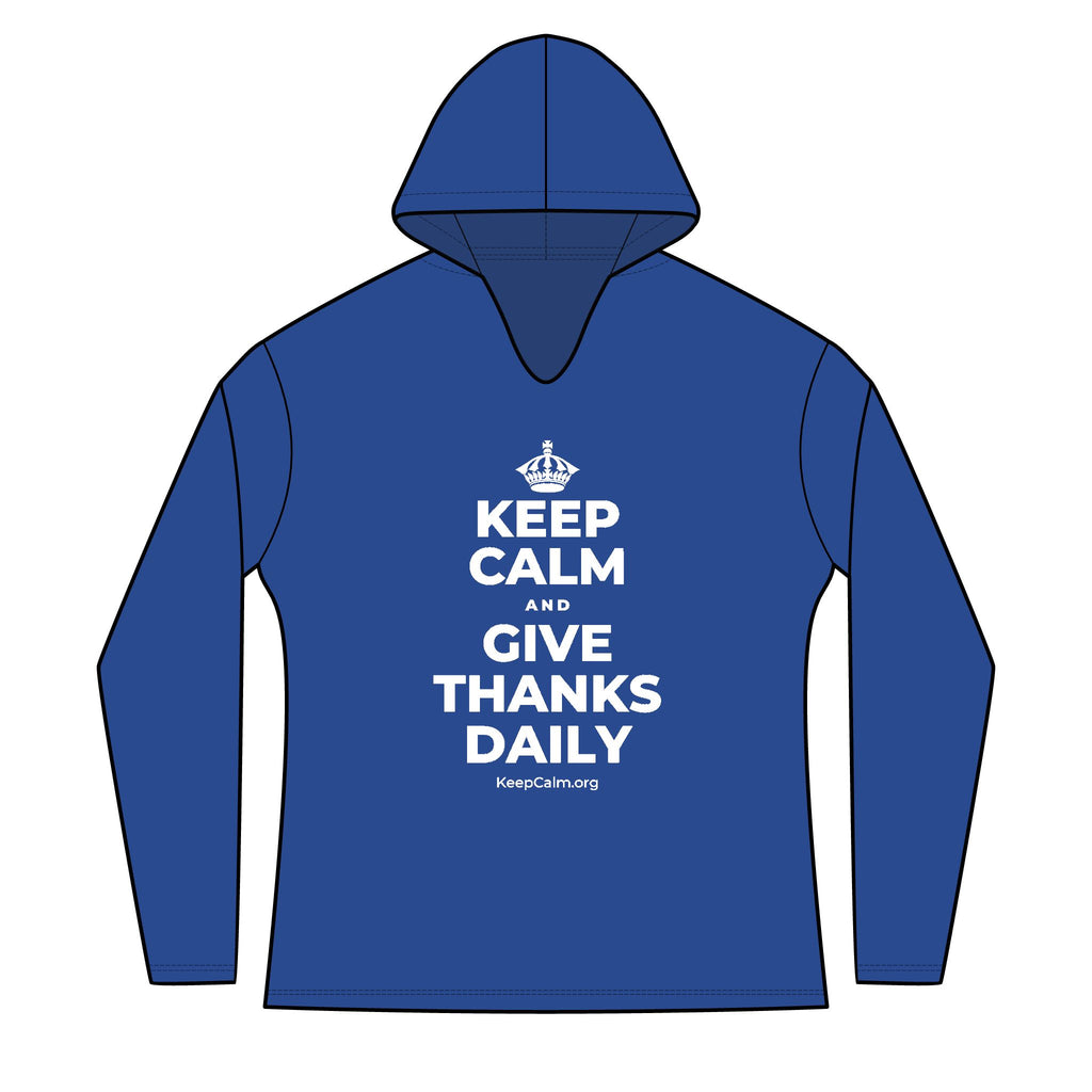 KEEP CALM AND GIVE THANKS DAILY Women's Long Sleeve Hoodie