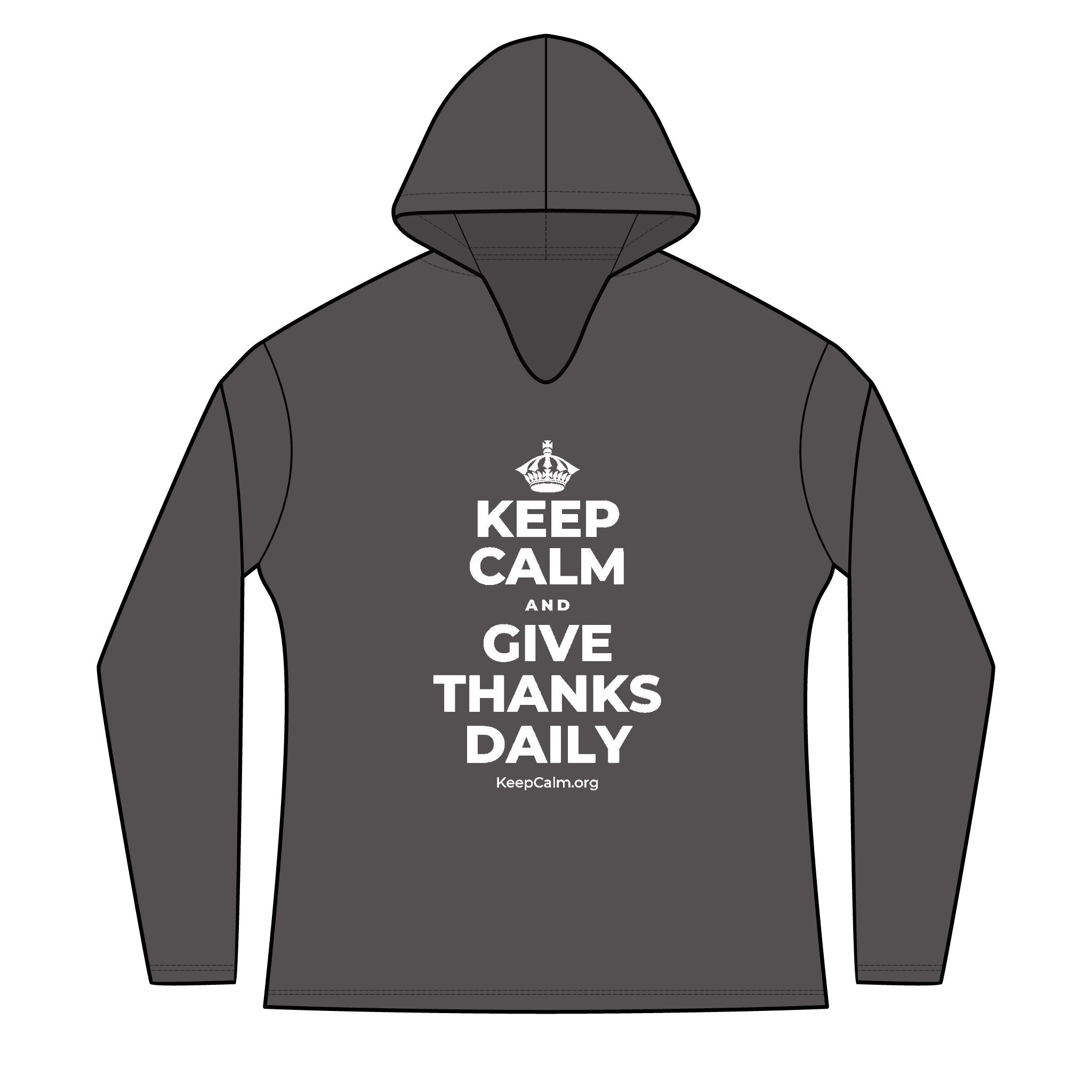 KEEP CALM AND GIVE THANKS DAILY Women's Long Sleeve Hoodie