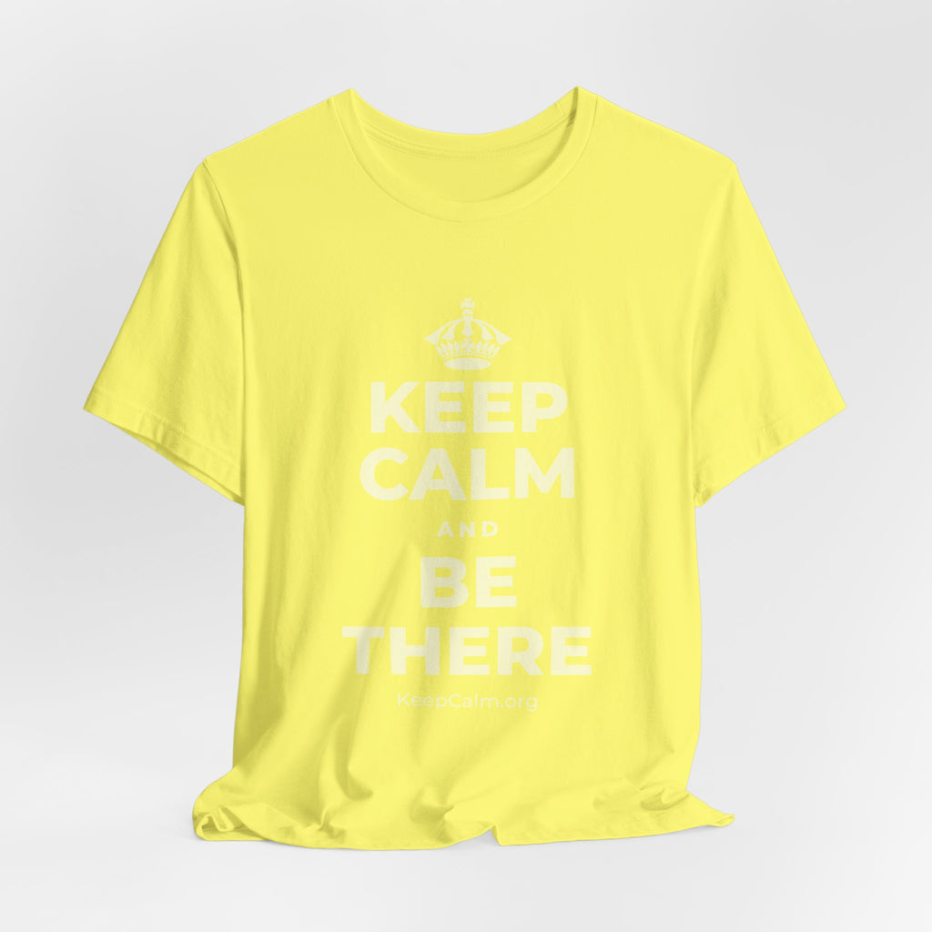 KEEP CALM AND BE THERE T-Shirt (Soft Cream–Heather Mauve)