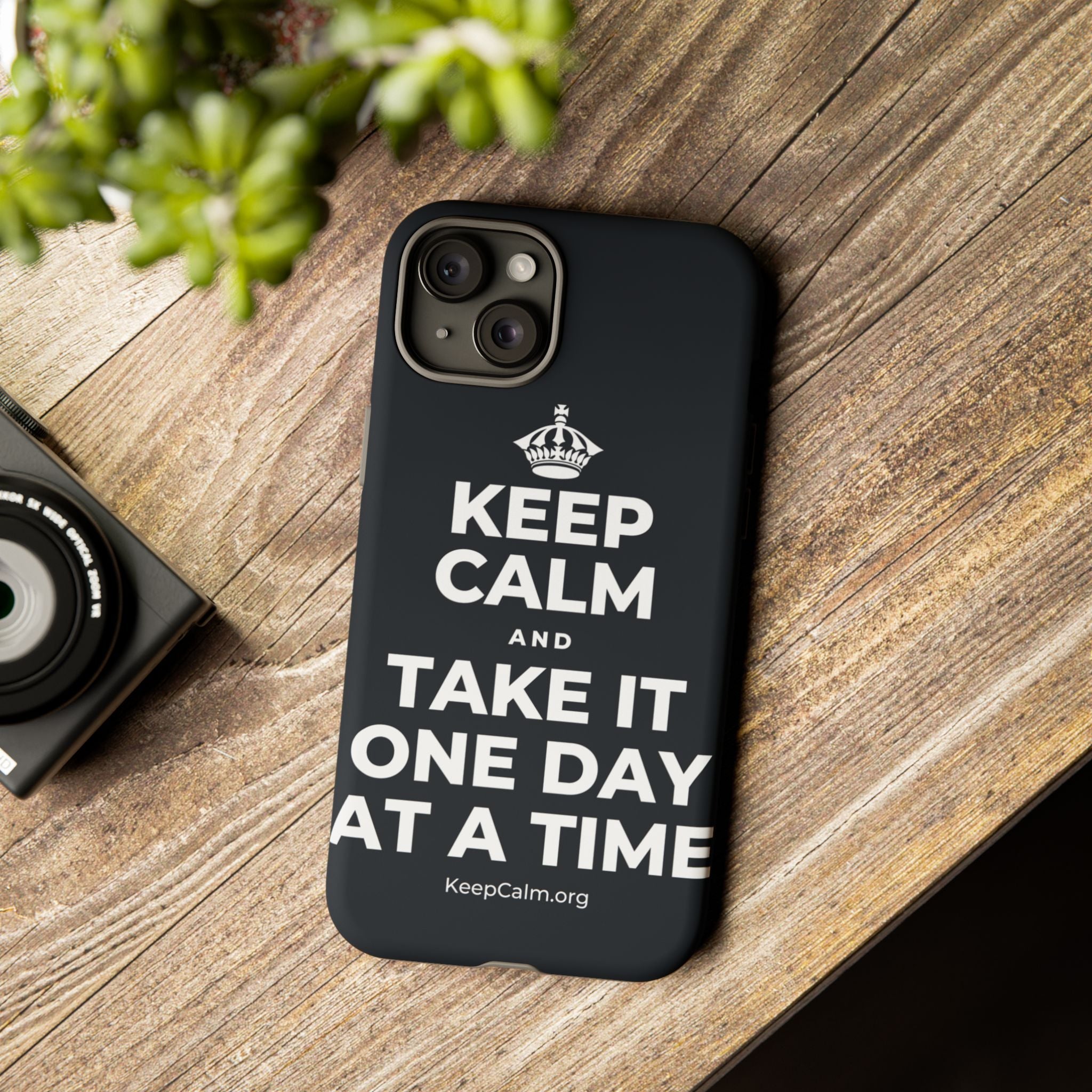 KEEP CALM AND TAKE IT ONE DAY AT A TIME Phone Case (Dark)