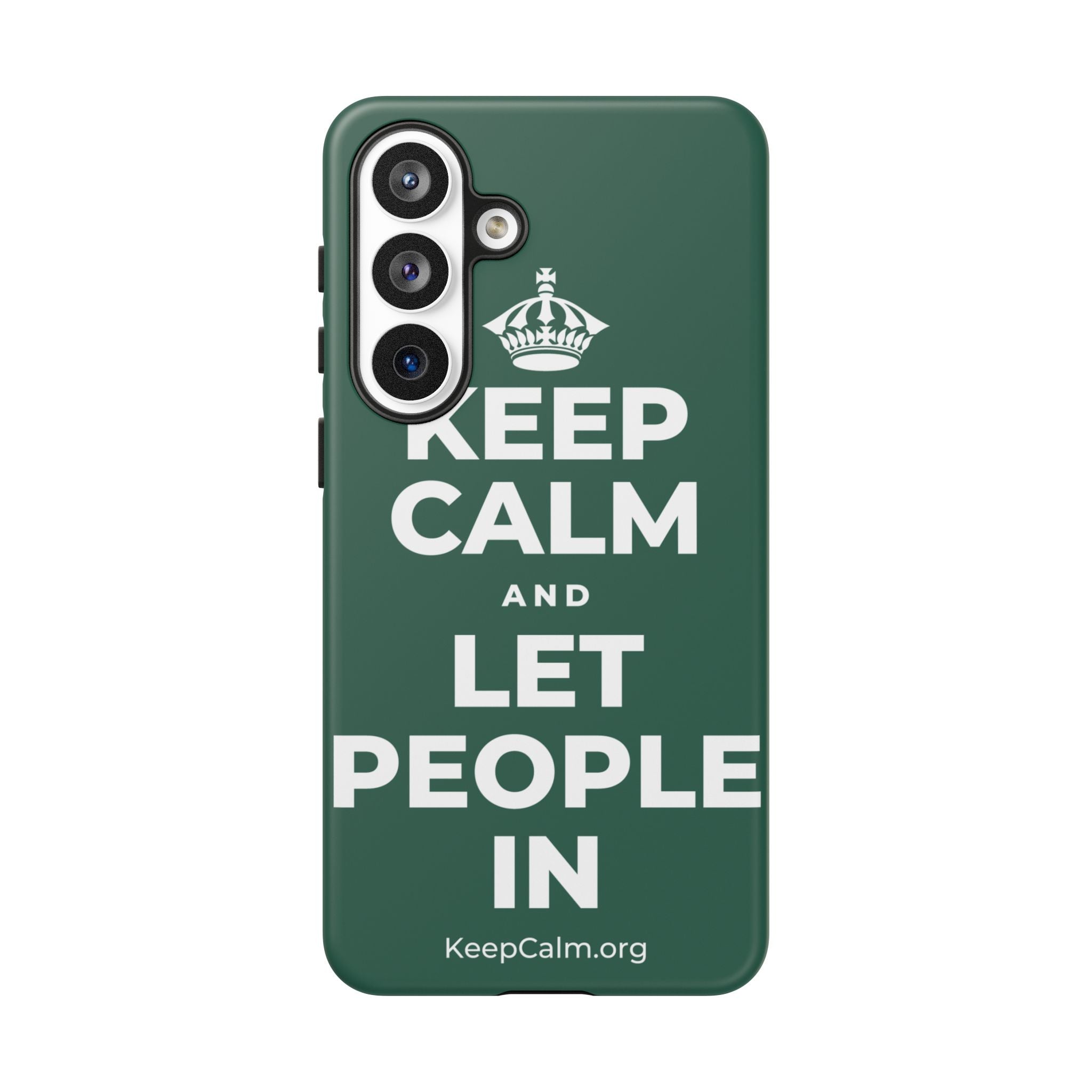 KEEP CALM AND LET PEOPLE IN Phone Case