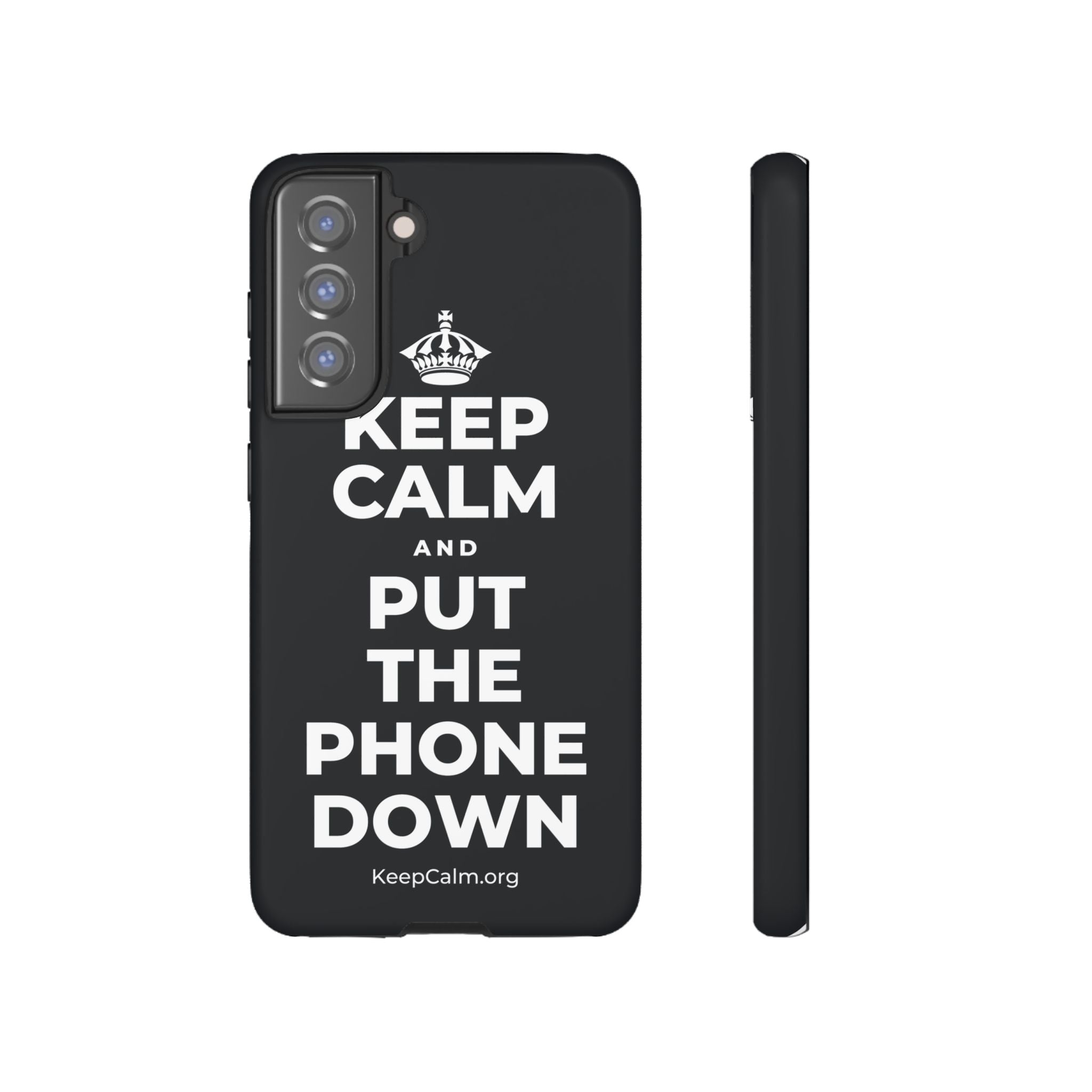 KEEP CALM AND PUT THE PHONE DOWN Phone Case (Dark)