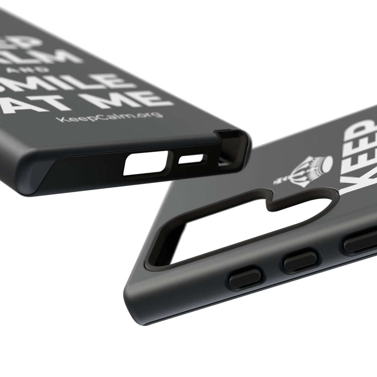 KEEP CALM AND SMILE AT ME Phone Case (Dark)