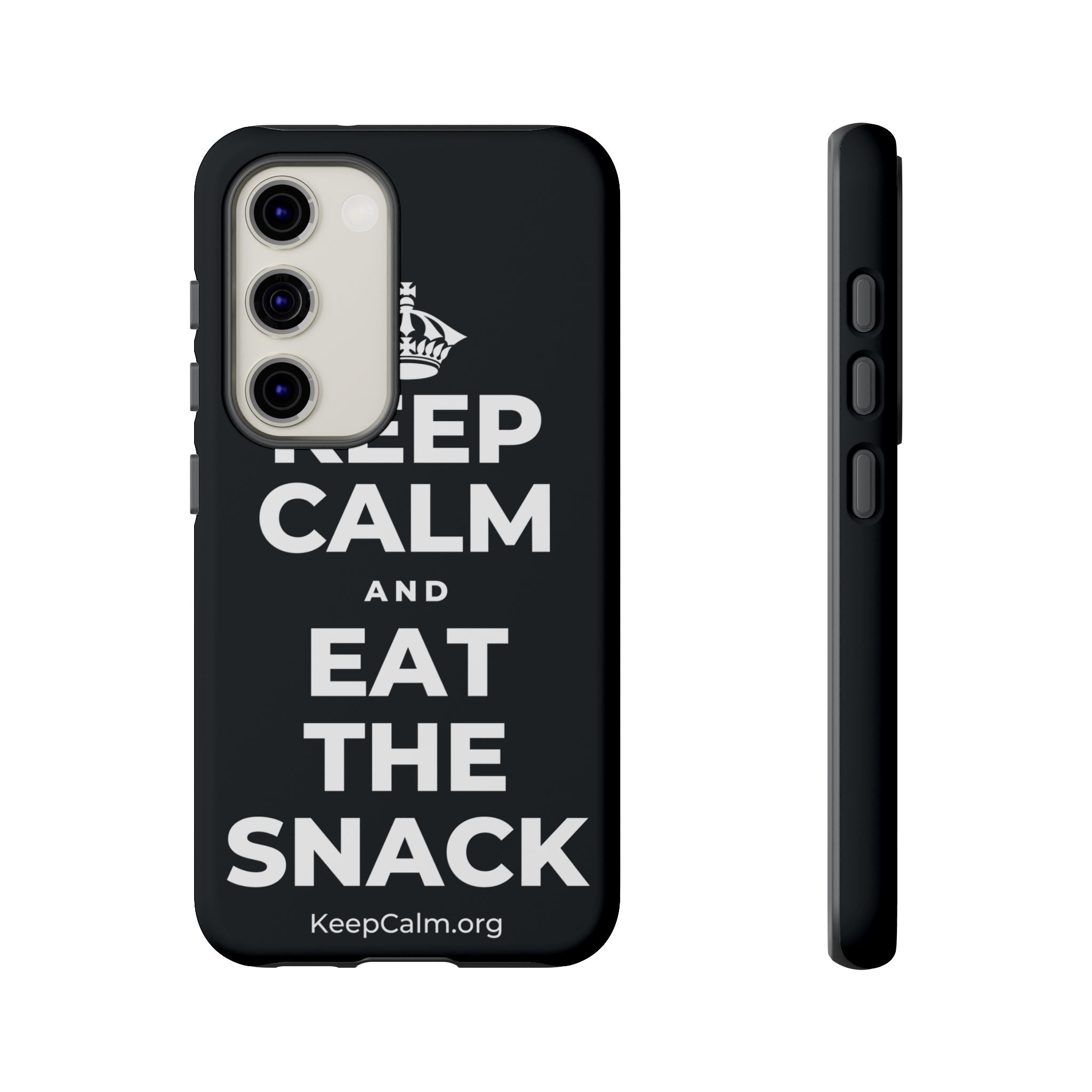 KEEP CALM AND EAT THE SNACK Phone Case (Dark)