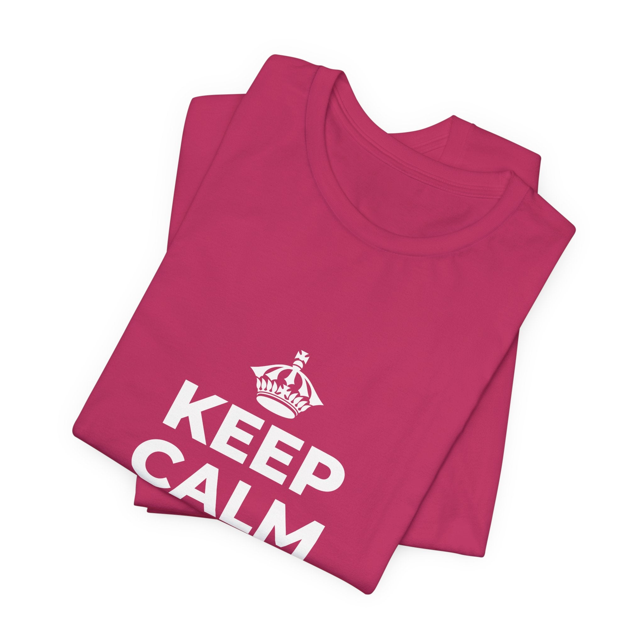 KEEP CALM AND BREATHE T-Shirt (Baby Blue–Silver)