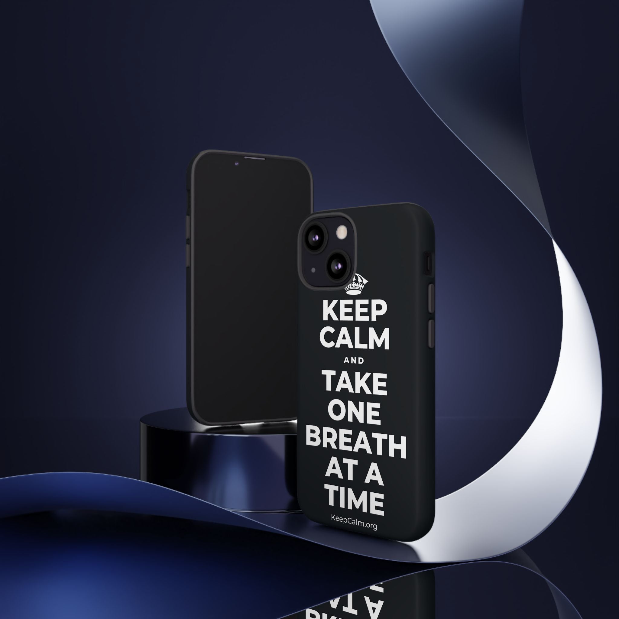 KEEP CALM AND TAKE ONE BREATH AT A TIME Phone Case (Dark)