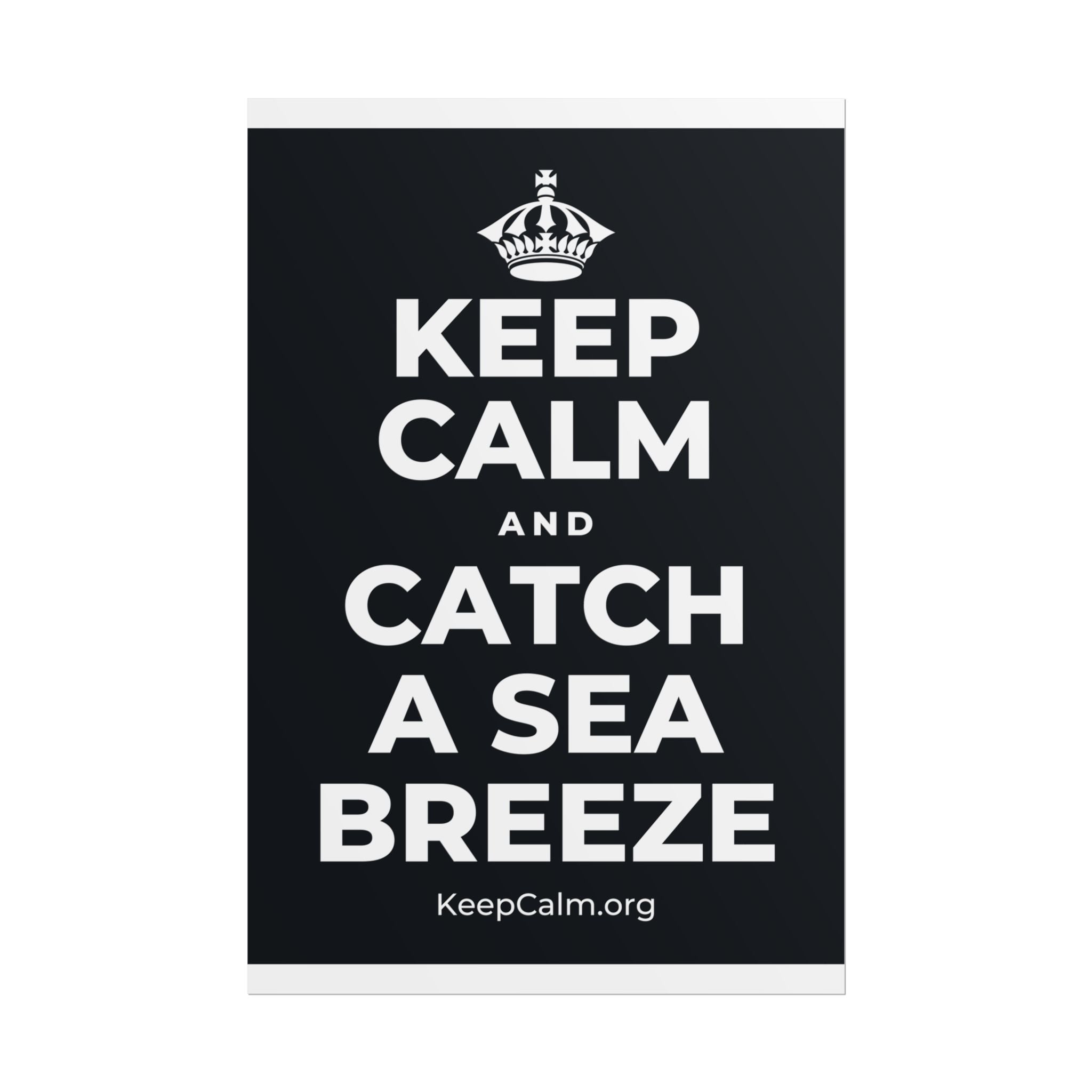 KEEP CALM AND CATCH A SEA BREEZE Poster (Dark)