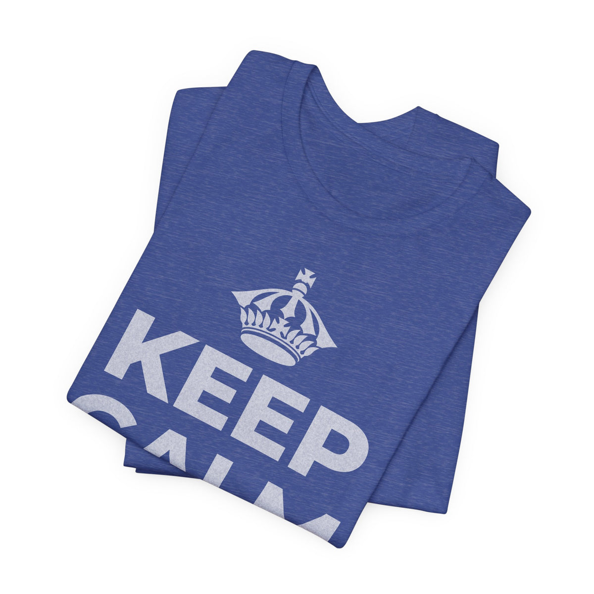 KEEP CALM AND 見知らぬ人に微笑んで T-Shirt (Baby Blue–Silver)