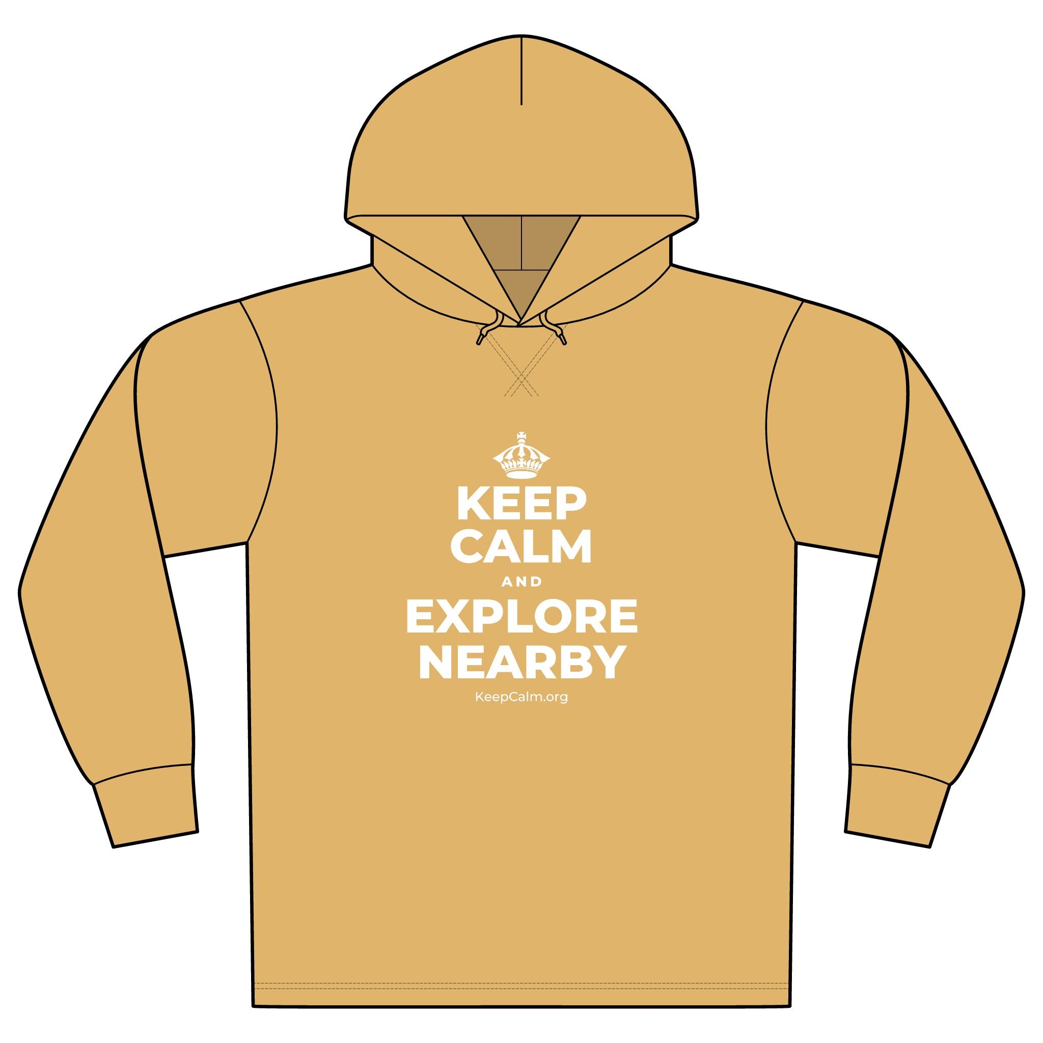 KEEP CALM AND EXPLORE NEARBY Organic Hoodie Tee