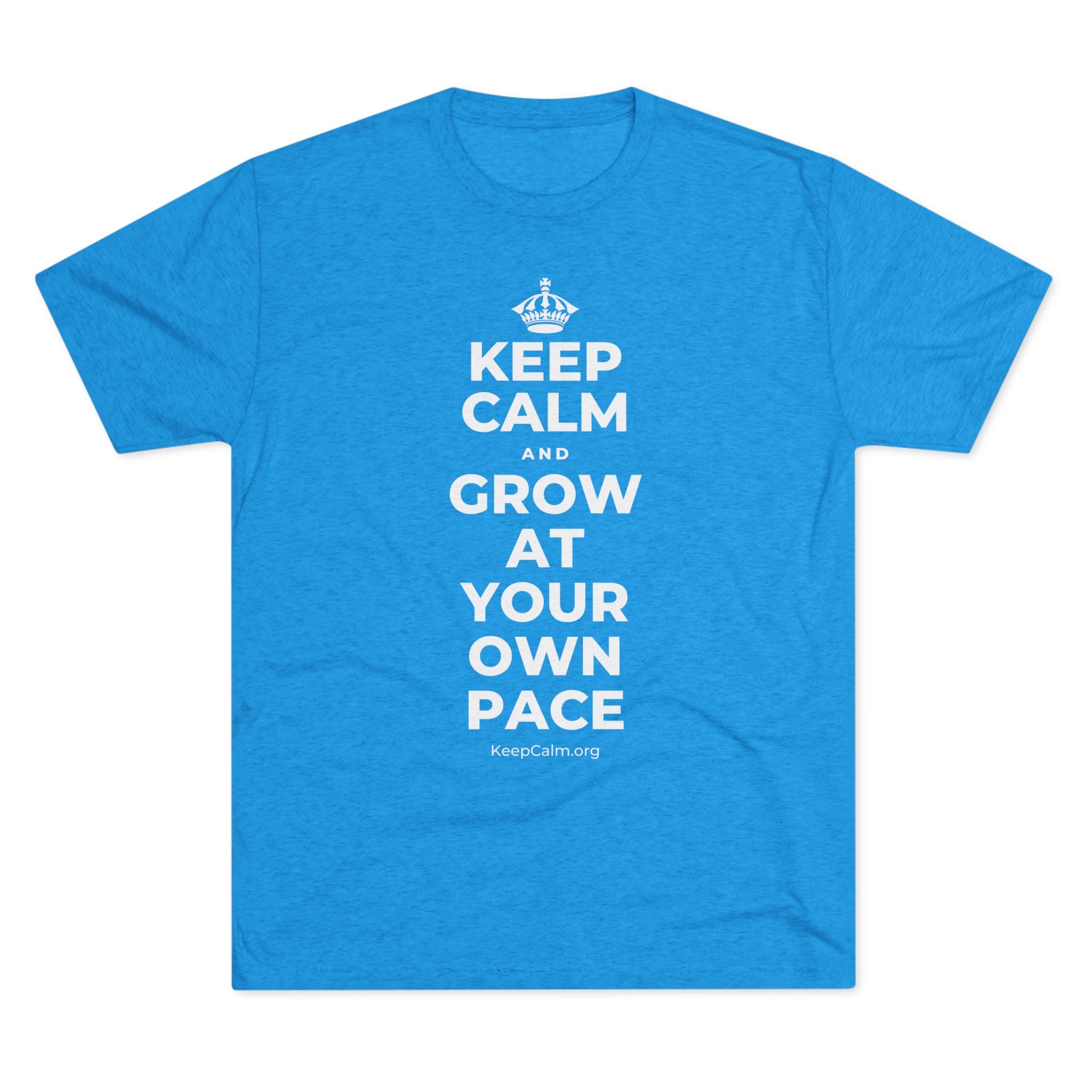 KEEP CALM AND GROW AT YOUR OWN PACE Tri-Blend Tee