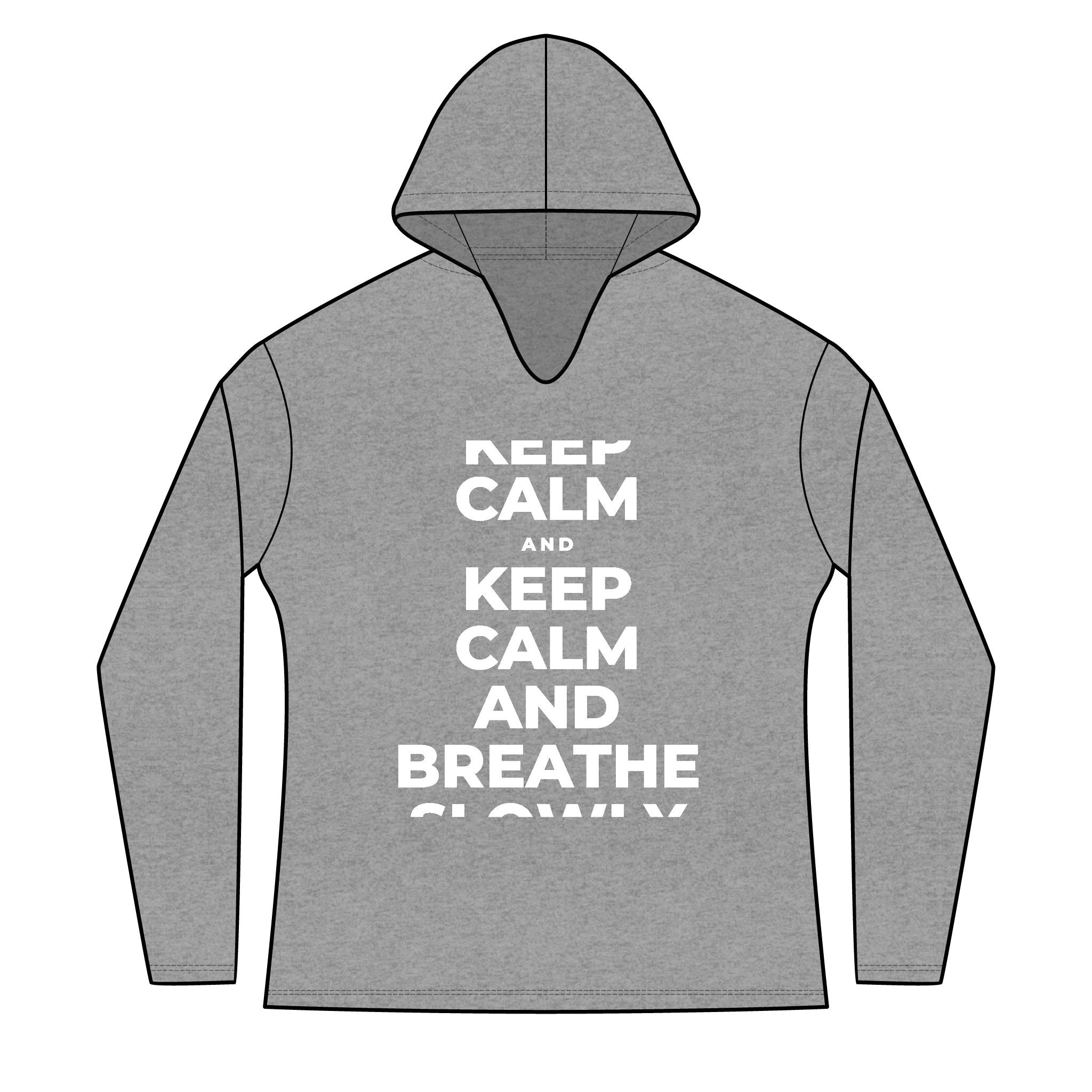 KEEP CALM AND BREATHE SLOWLY Women's Long Sleeve Hoodie