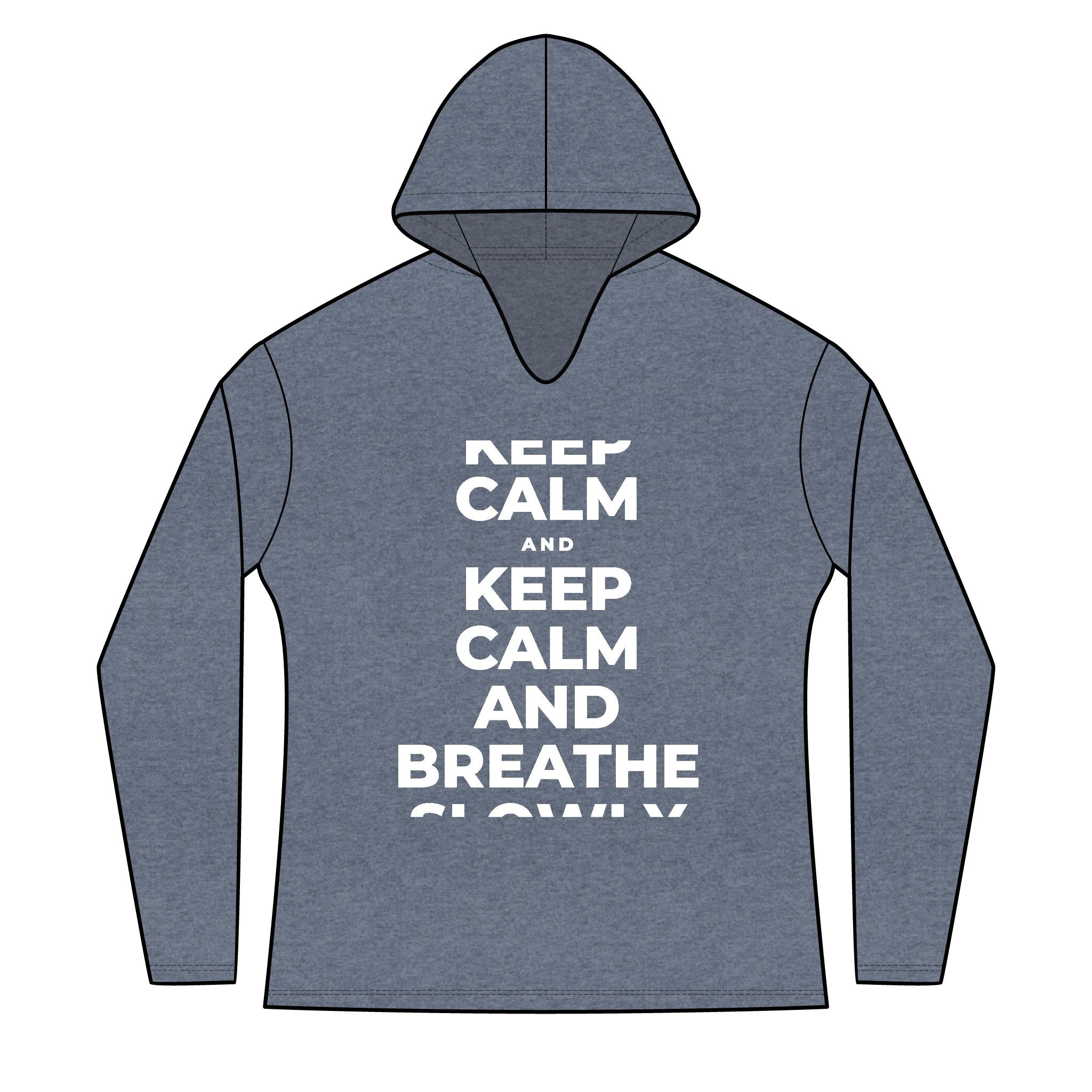 KEEP CALM AND BREATHE SLOWLY Women's Long Sleeve Hoodie