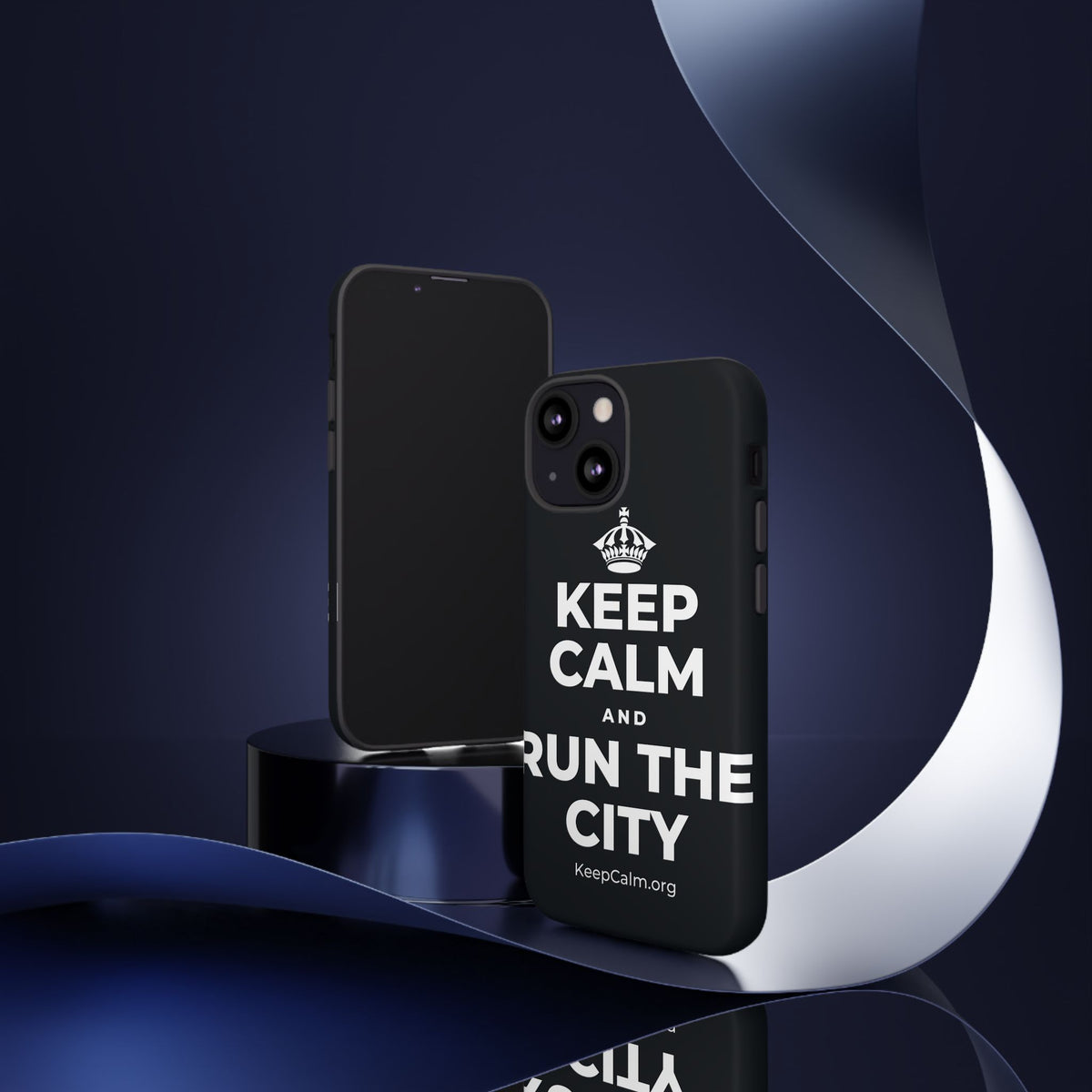 KEEP CALM AND RUN THE CITY Phone Case (Dark)