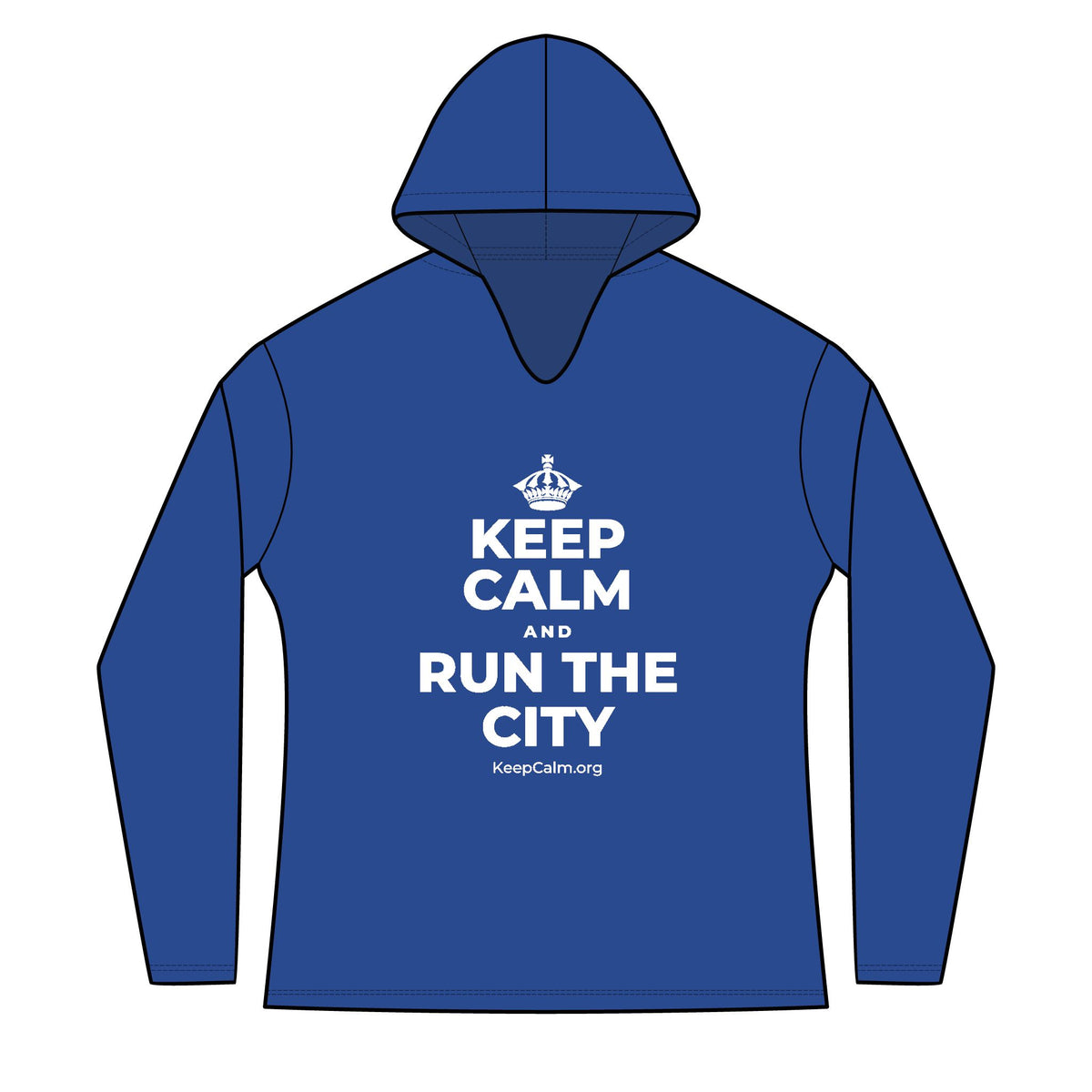 KEEP CALM AND RUN THE CITY Women's Long Sleeve Hoodie