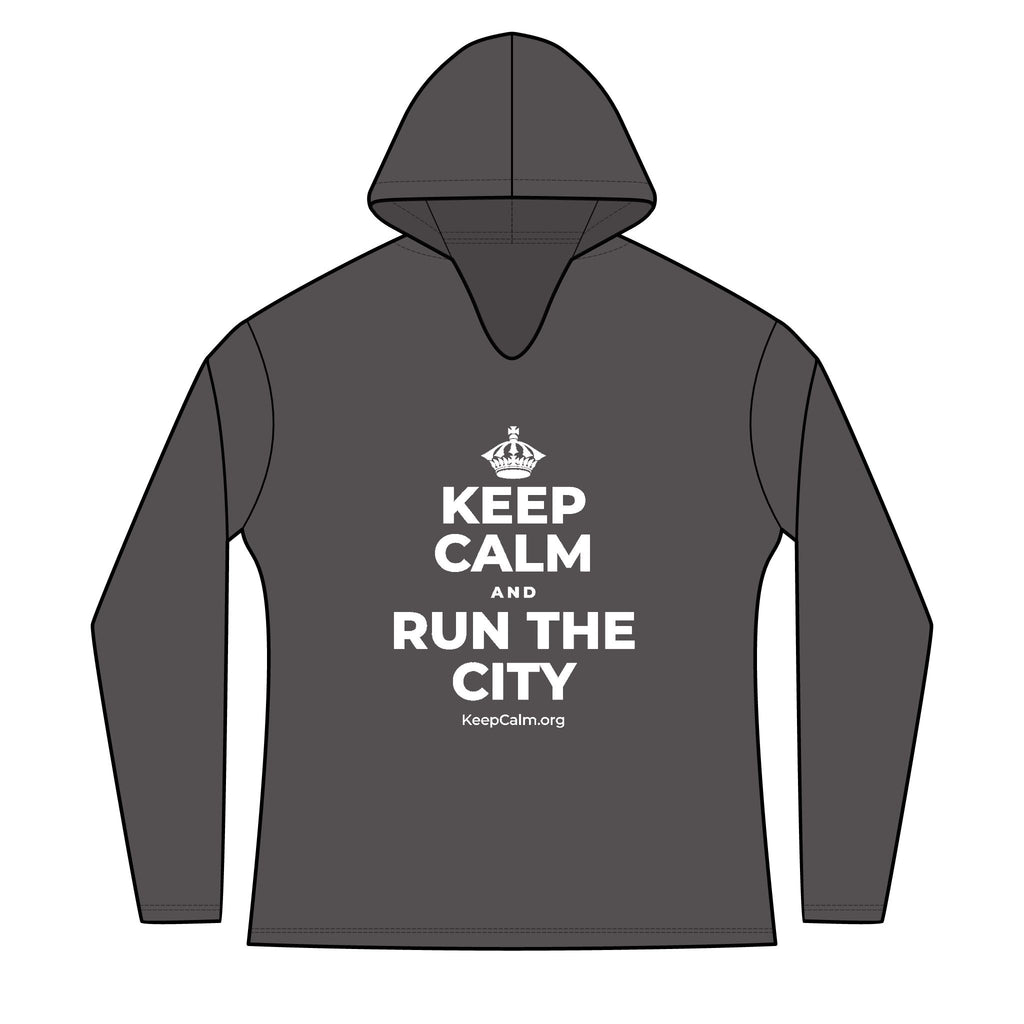 KEEP CALM AND RUN THE CITY Women's Long Sleeve Hoodie