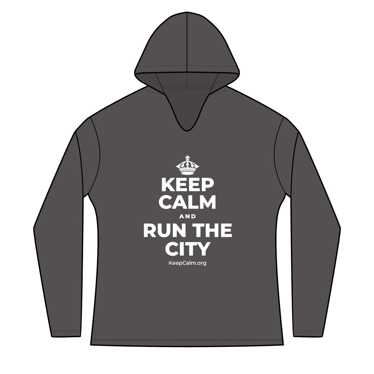 KEEP CALM AND RUN THE CITY Women's Long Sleeve Hoodie
