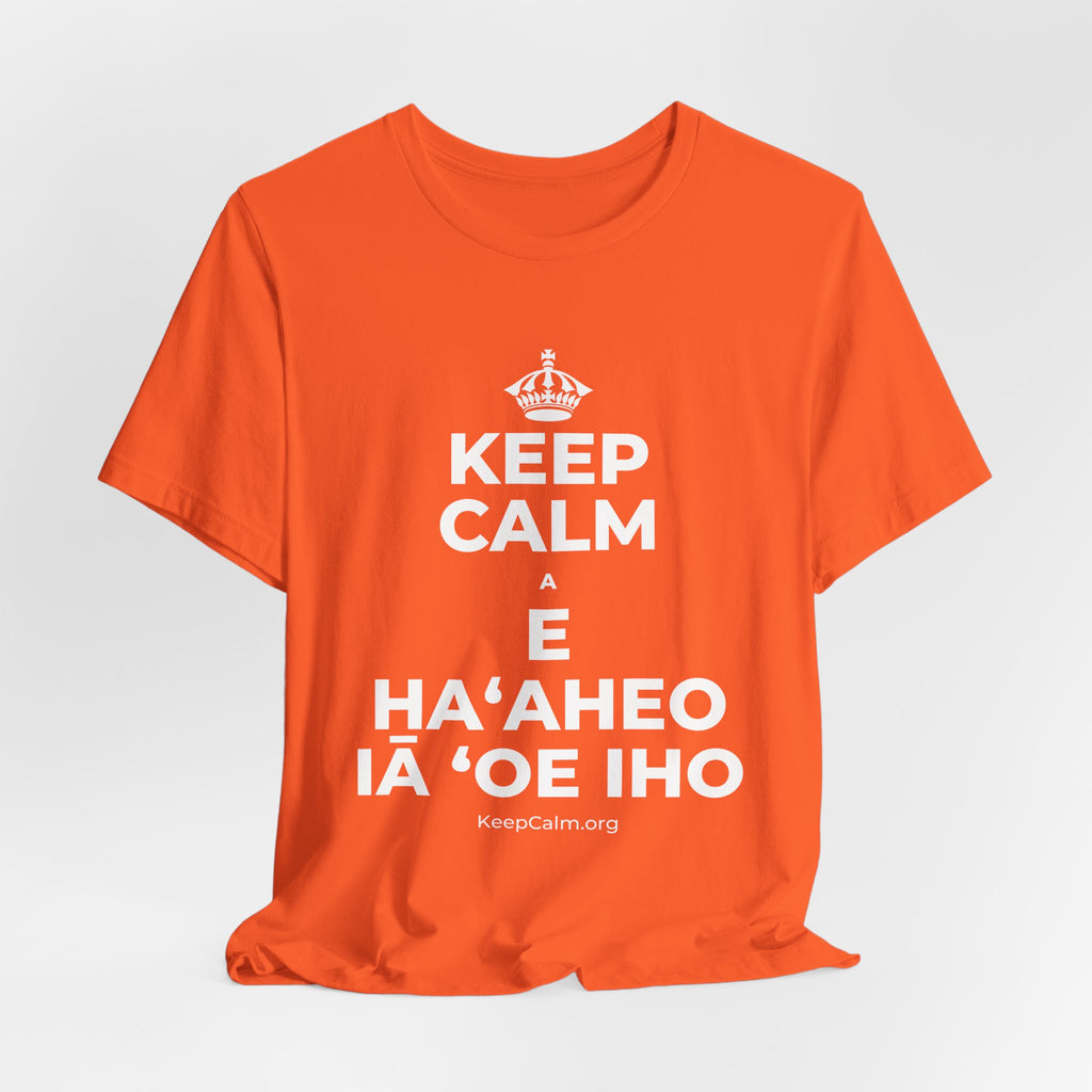 KEEP CALM A E HAʻAHEO IĀ ʻOE IHO T-Shirt (Baby Blue–Silver)