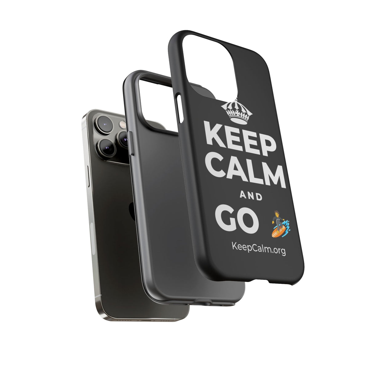 KEEP CALM AND GO 🏄 Phone Case