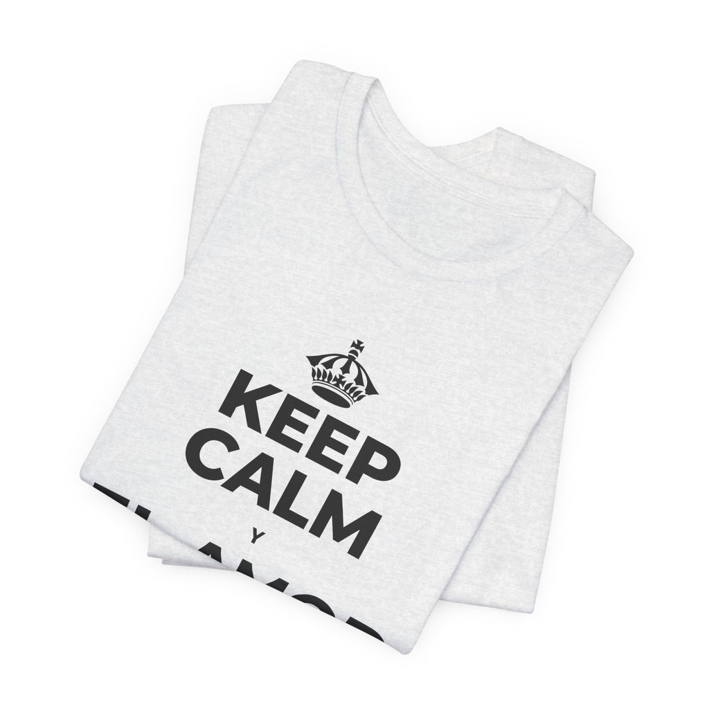 KEEP CALM Y EL AMOR PROPIO CUENTA T-Shirt (Soft Cream–Heather Mauve)