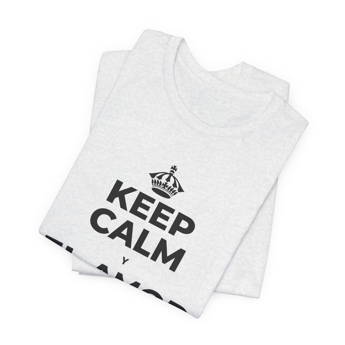 KEEP CALM Y EL AMOR PROPIO CUENTA T-Shirt (Soft Cream–Heather Mauve)